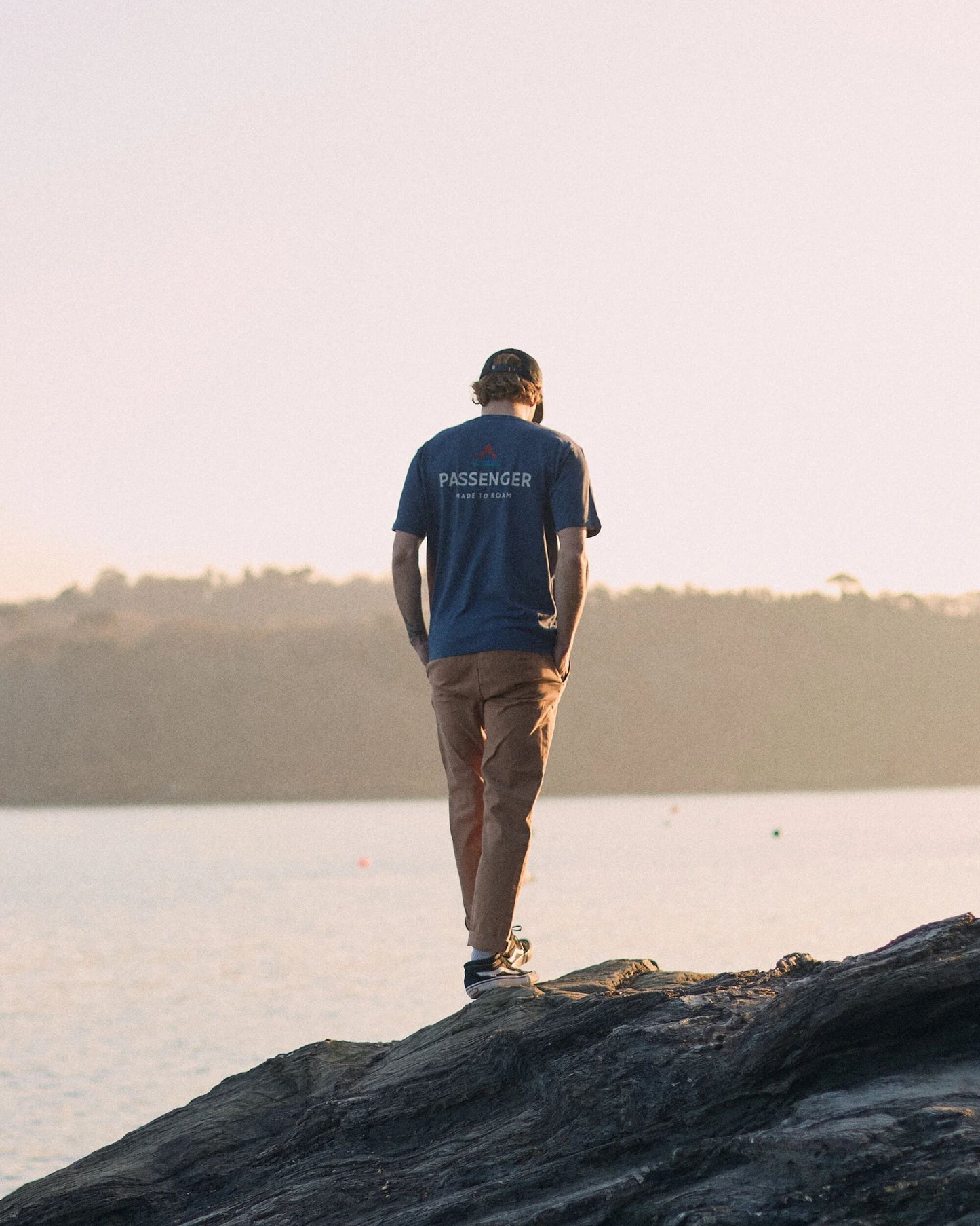 Passenger Recycled Cotton T-Shirt - Rich Navy - Lifestyle