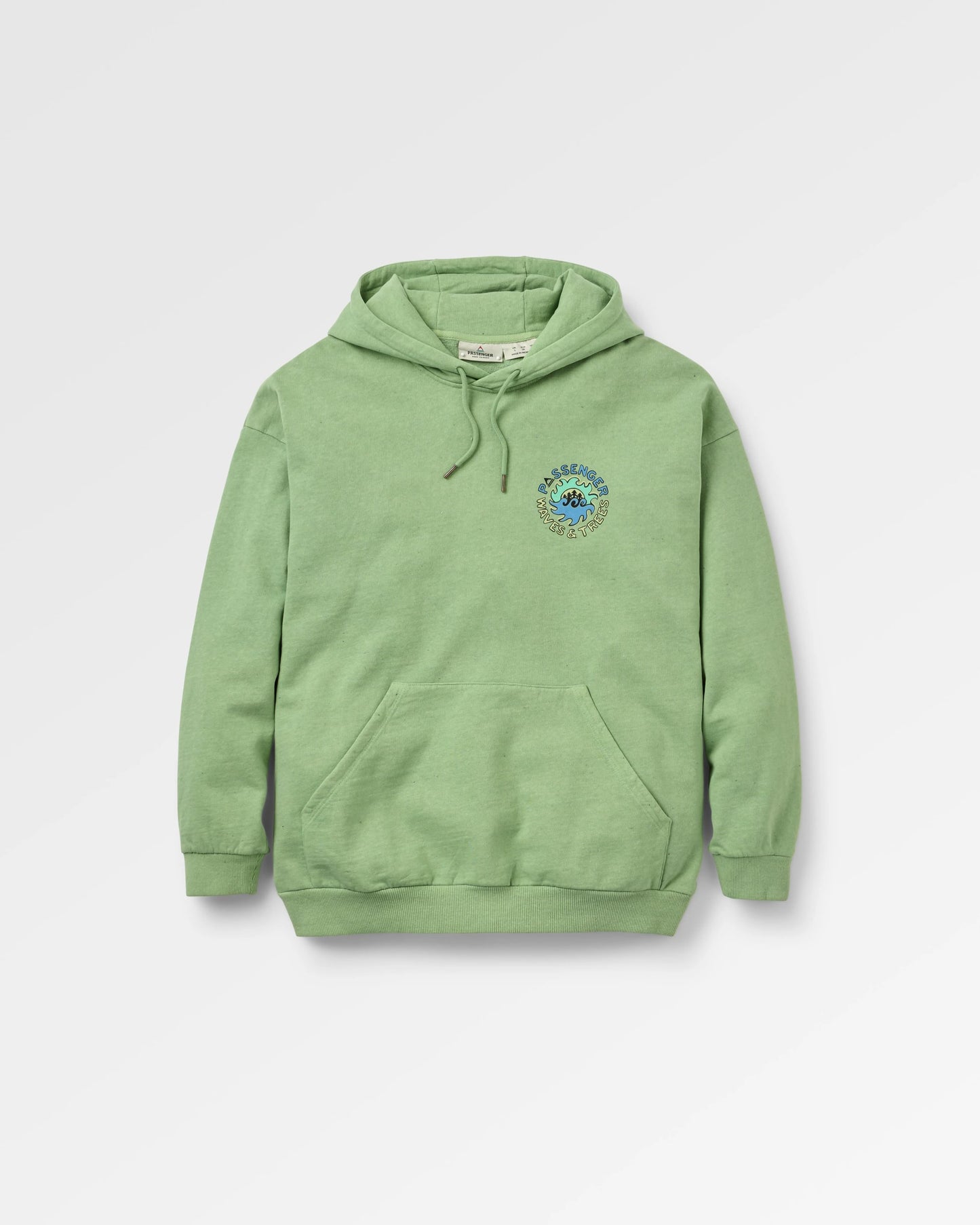 Dune Hoodie - Stem Green Marl - Flatlay