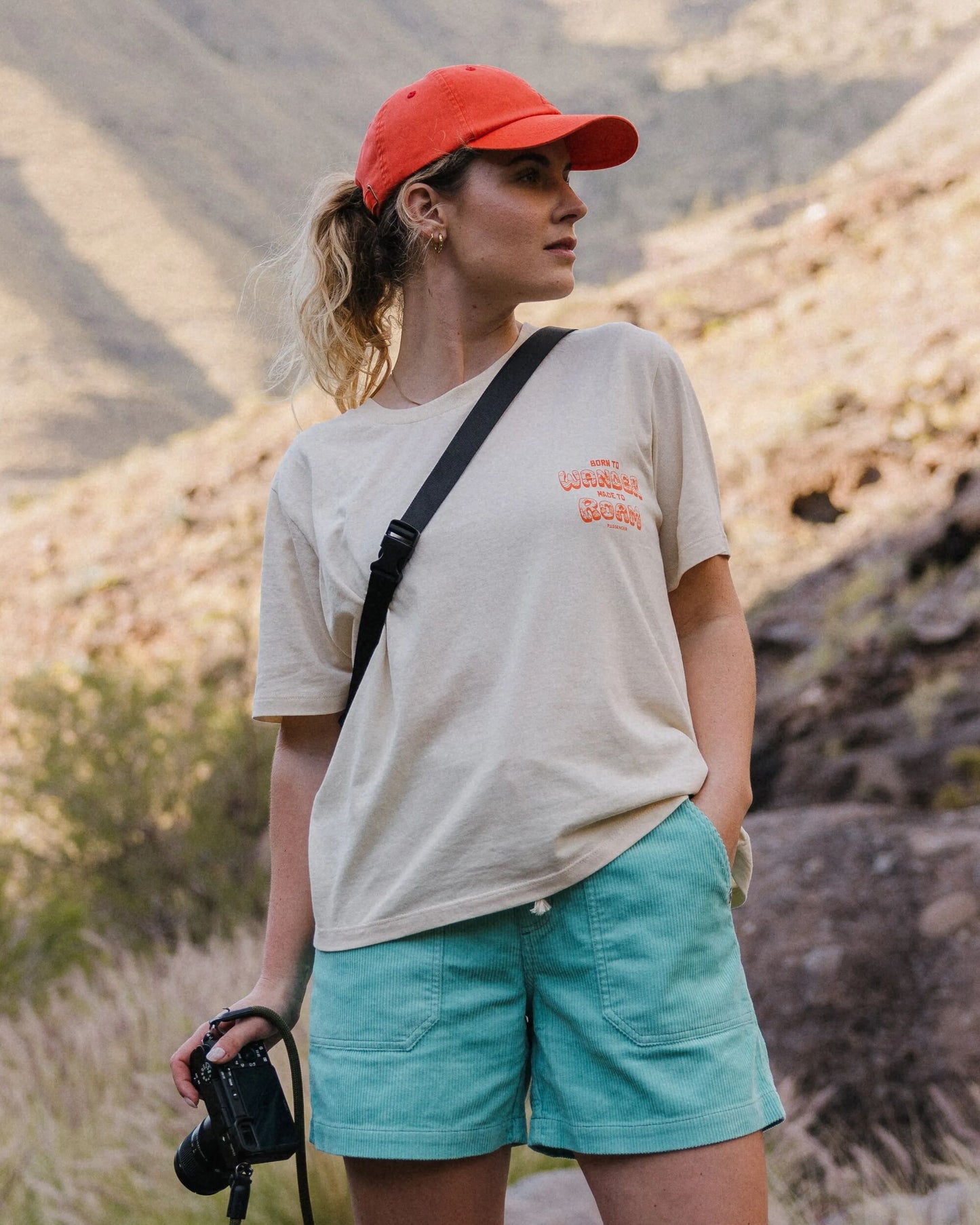 Woodcut Recycled Cotton T-Shirt - Birch - Lifestyle