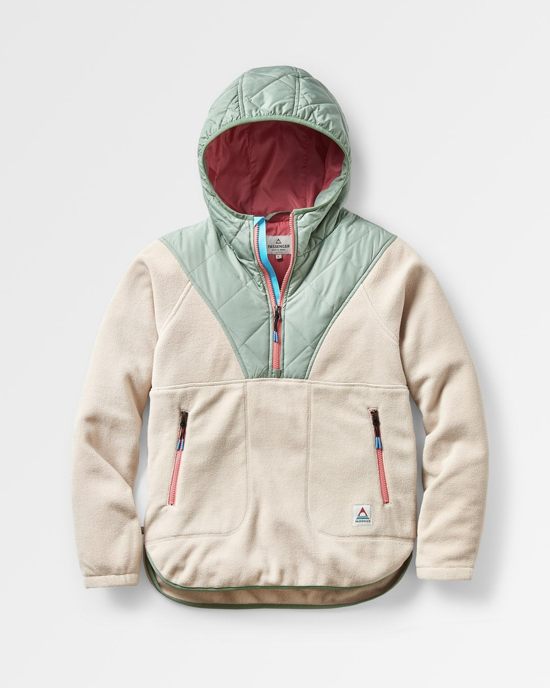 Juana Polar Hooded Fleece 2.0 - Oatmeal - Flatlay