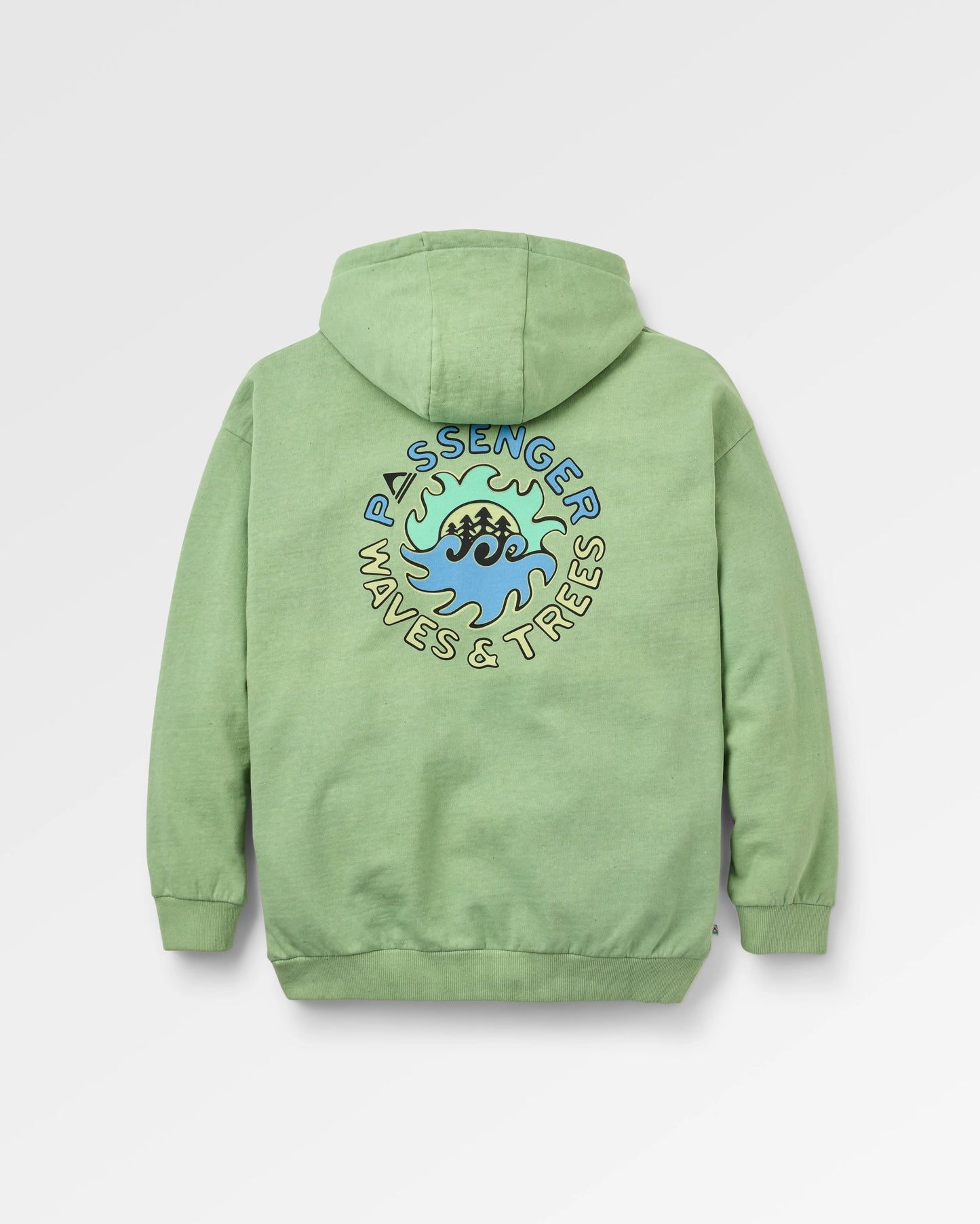 Dune Hoodie - Stem Green Marl - Flatlay