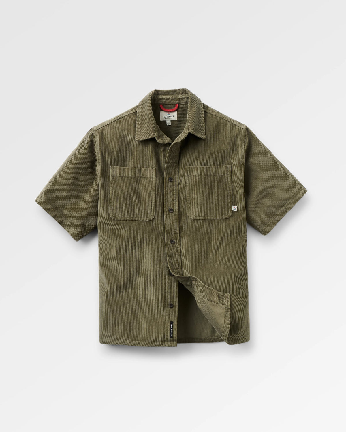 Backcountry Short Sleeve Cord Shirt - Dusty Olive - Flatlay