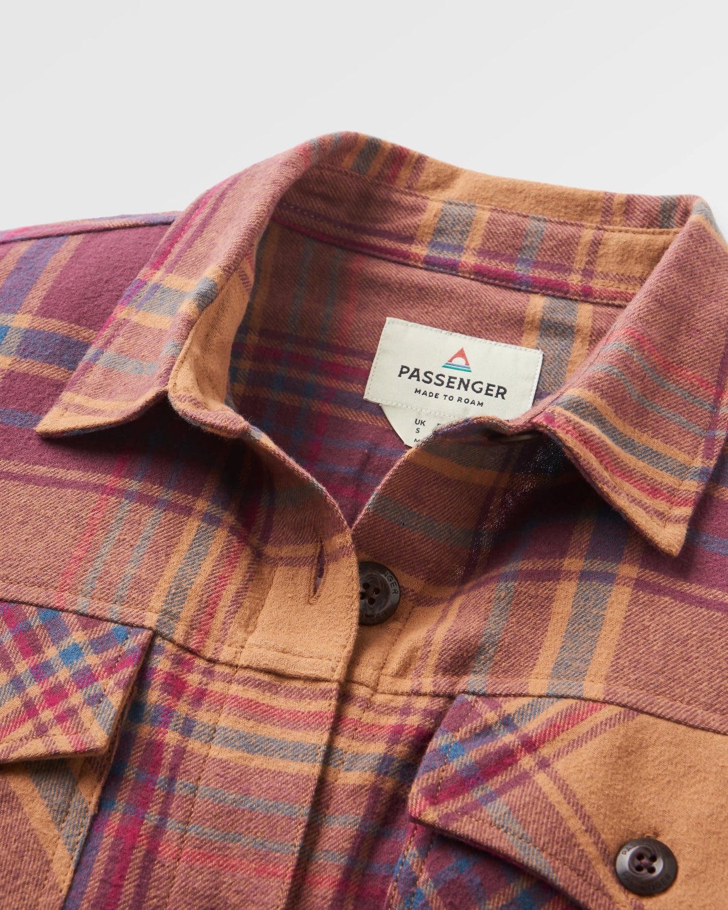 Stella Organic Cotton LS Shirt - Toffee Check - Flatlay