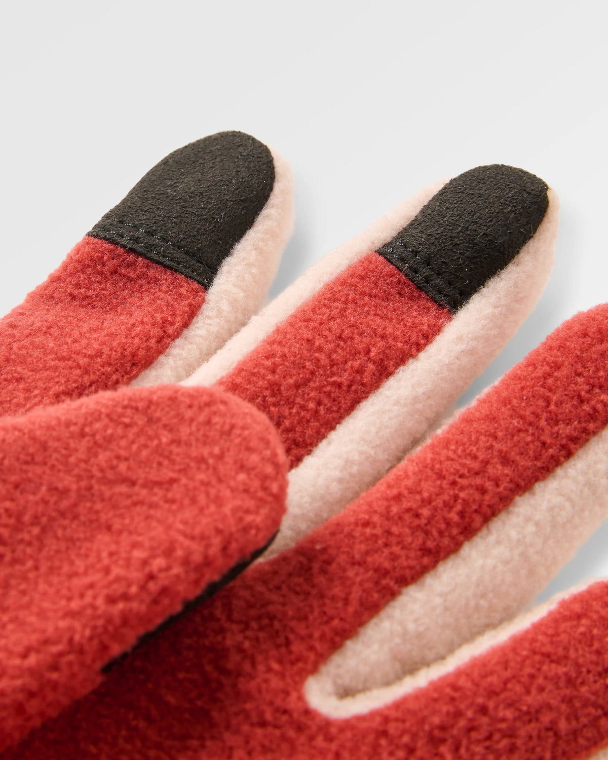 Daytrip Polar Fleece Gloves - Red Ochre/Blush - Flatlay