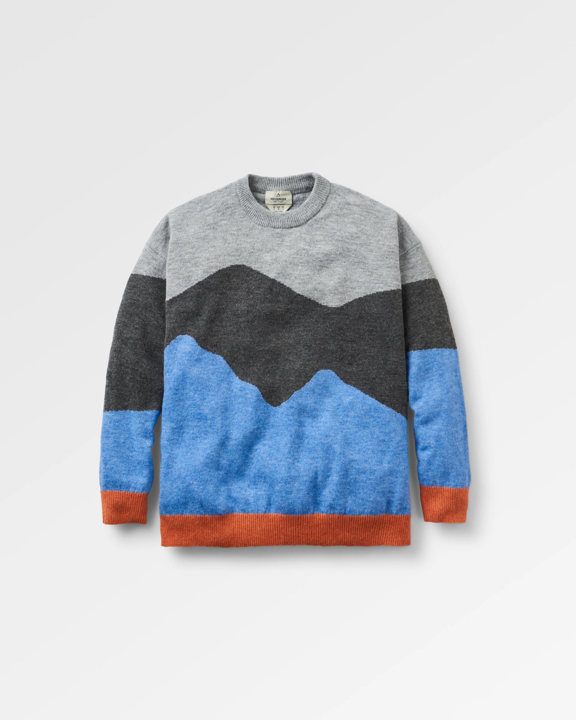 Scenic 'Light' Knitted Jumper - Scenic Grey - Flatlay