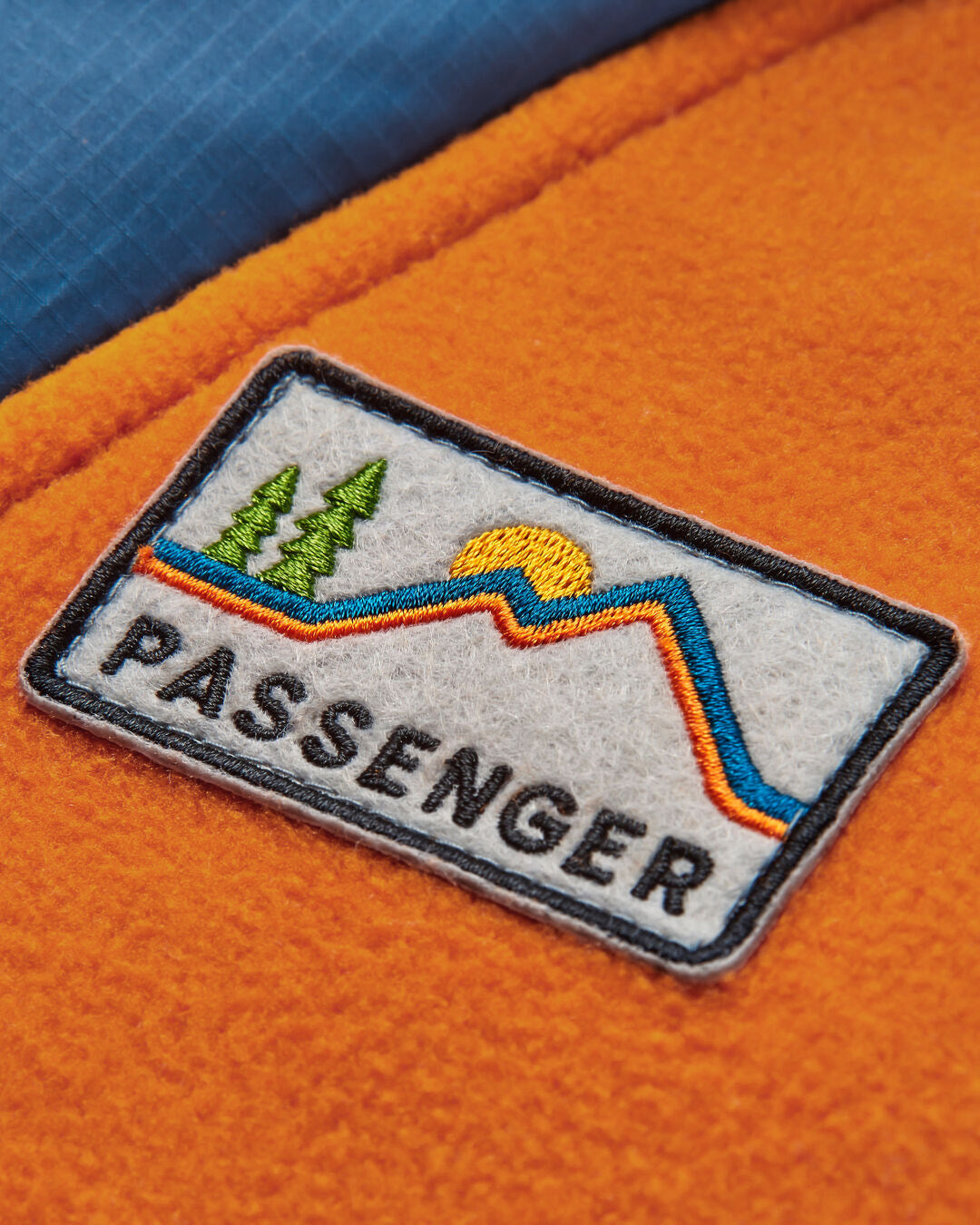 Alexander Hooded 1/2 Zip Recycled Polar Fleece - Sunrise Orange