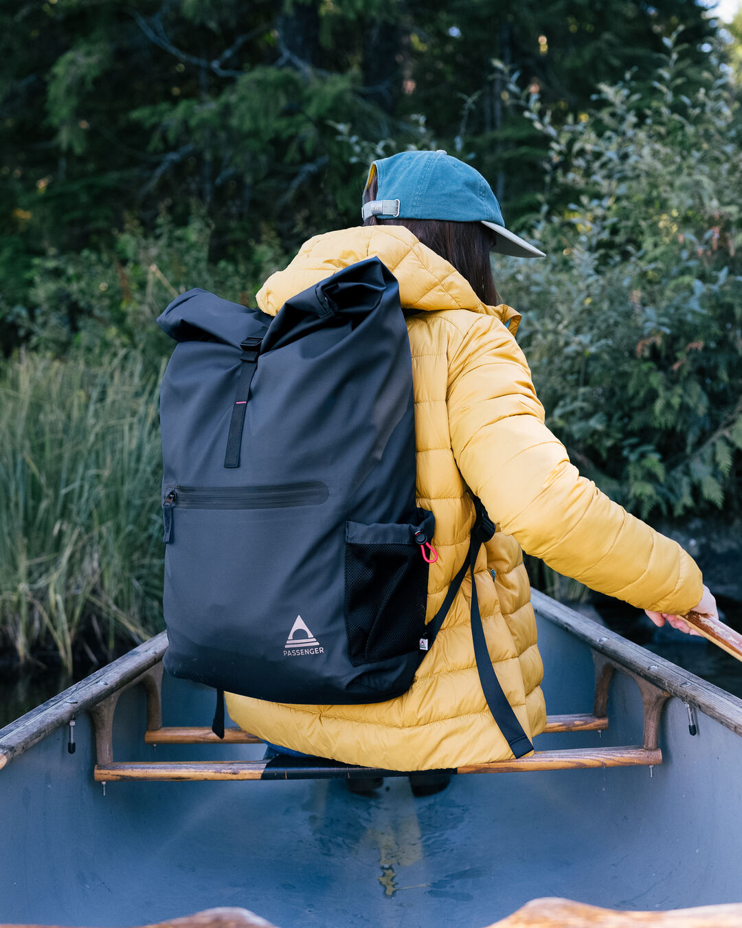 Crossing Roll Top Backpack Charcoal Black Passenger