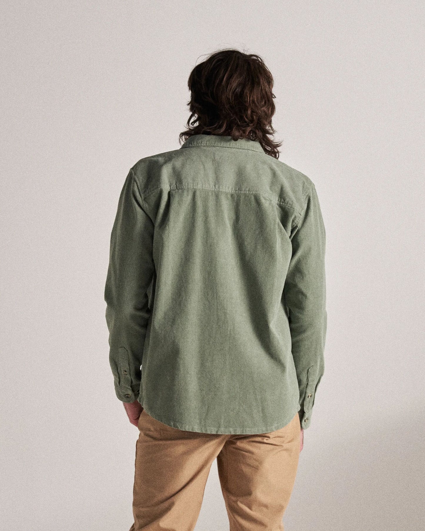 Backcountry Cord Shirt - Pistachio - Studio Model