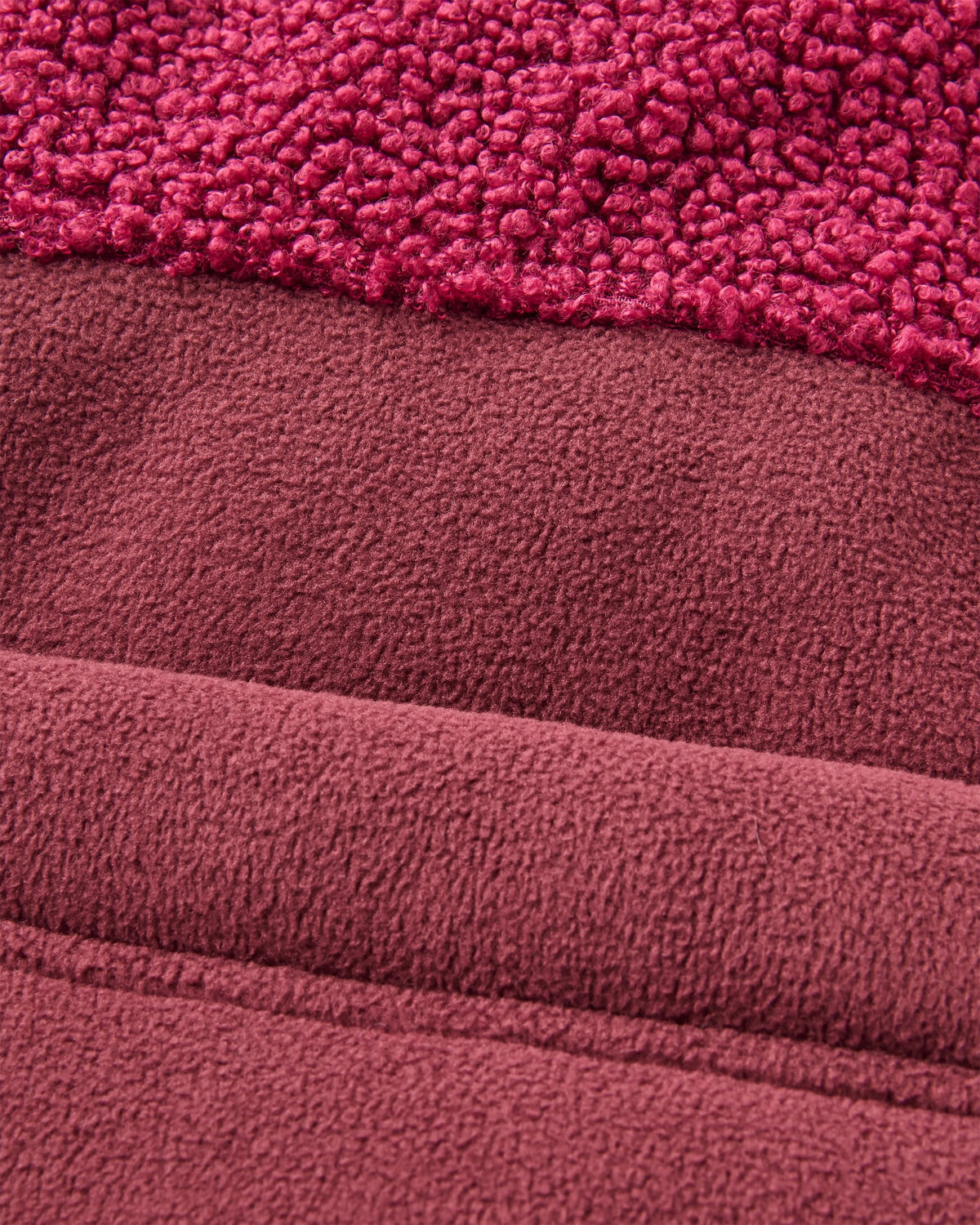 Oak Teddy Long Line Fleece - Fig/Wild Berry - Flatlay