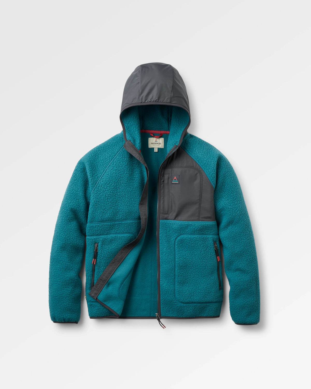 Ventura Full Zip Sherpa Fleece - Mediterranean - Flatlay