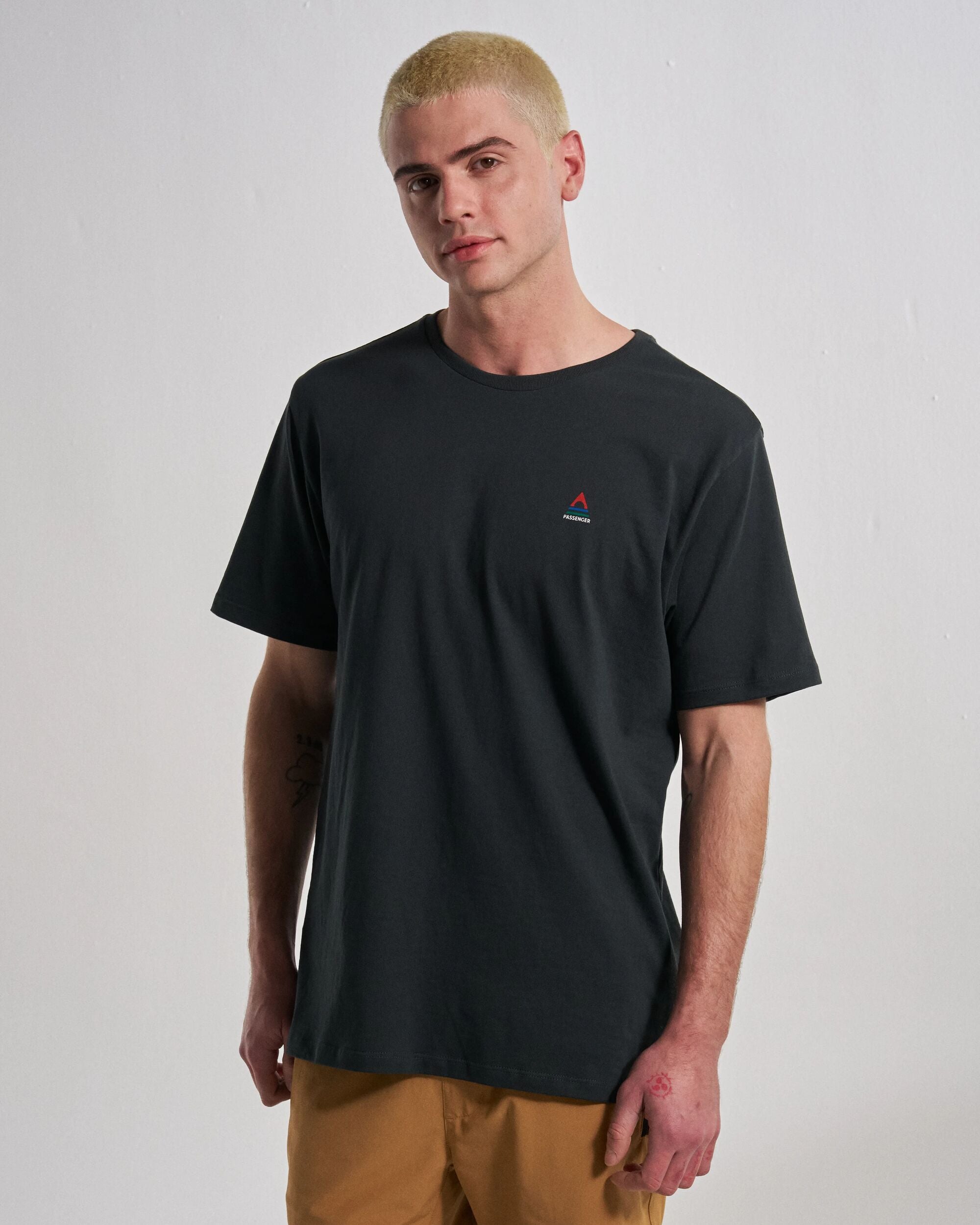 Classic Logo Organic Cotton T-Shirt - Black - Studio Model