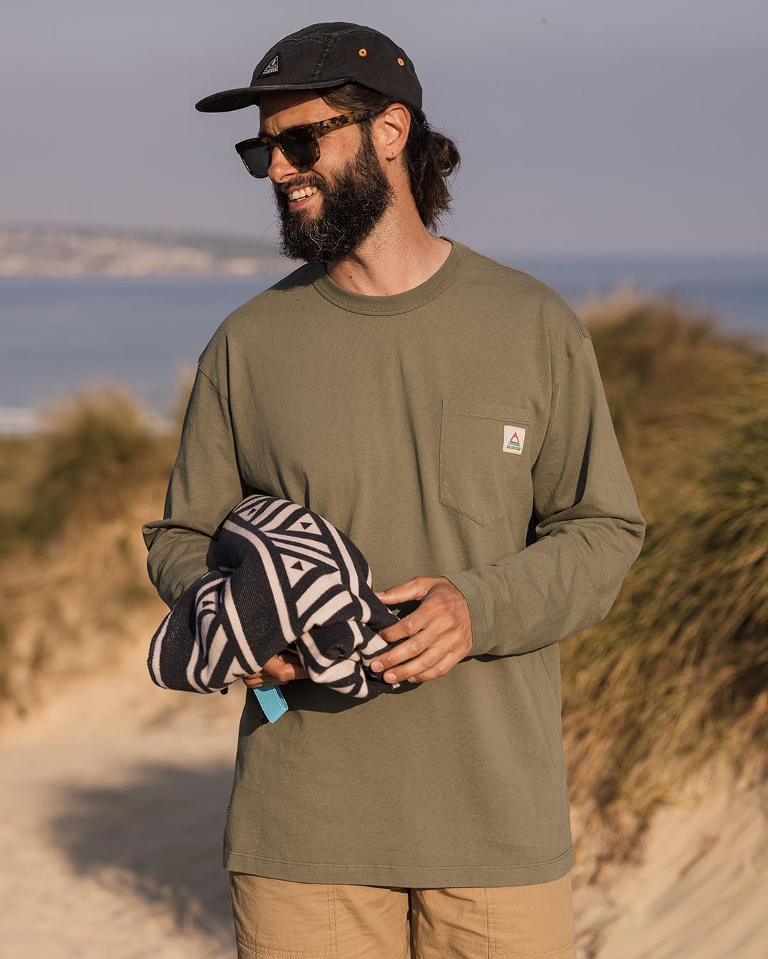 Heritage Recycled Cotton Ls T-Shirt - Dusty Olive
