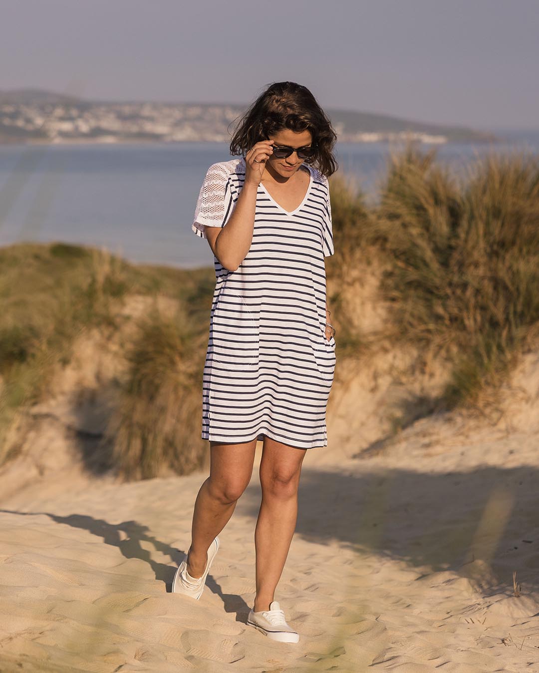 t shirt dress beach Button Down T Shirt Dress - Beach