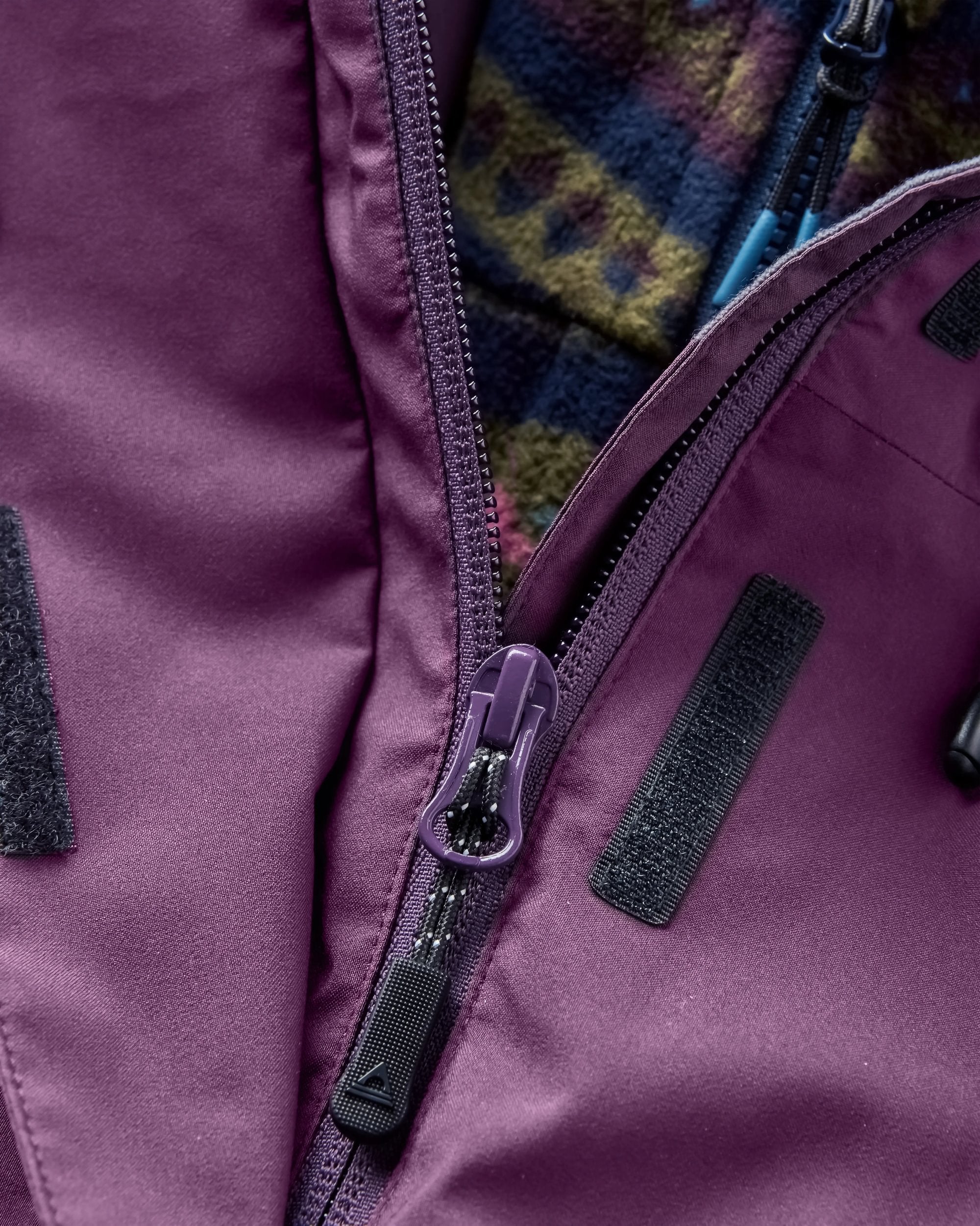 Breckenridge Recycled Waterproof 3 In 1 Jacket - Deep Plum - Flatlay