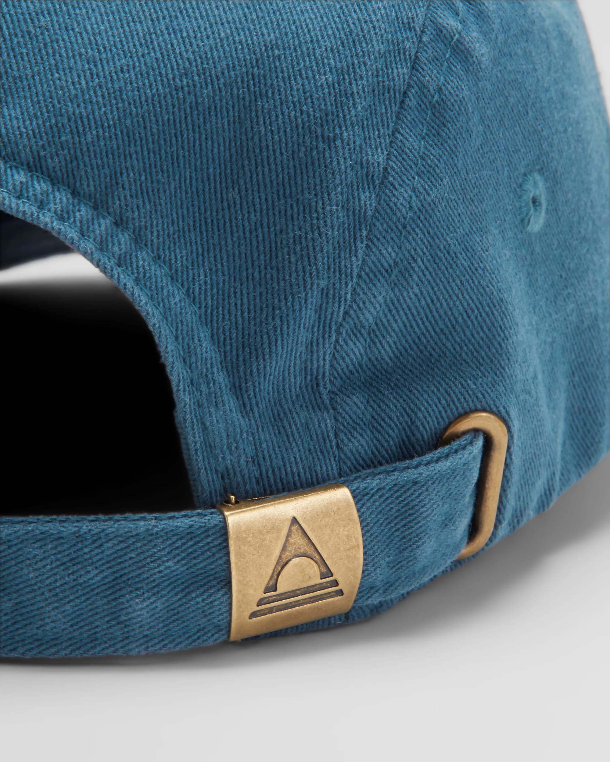 Fixie Recycled 5 Panel Cap - Tidal Blue - Flatlay
