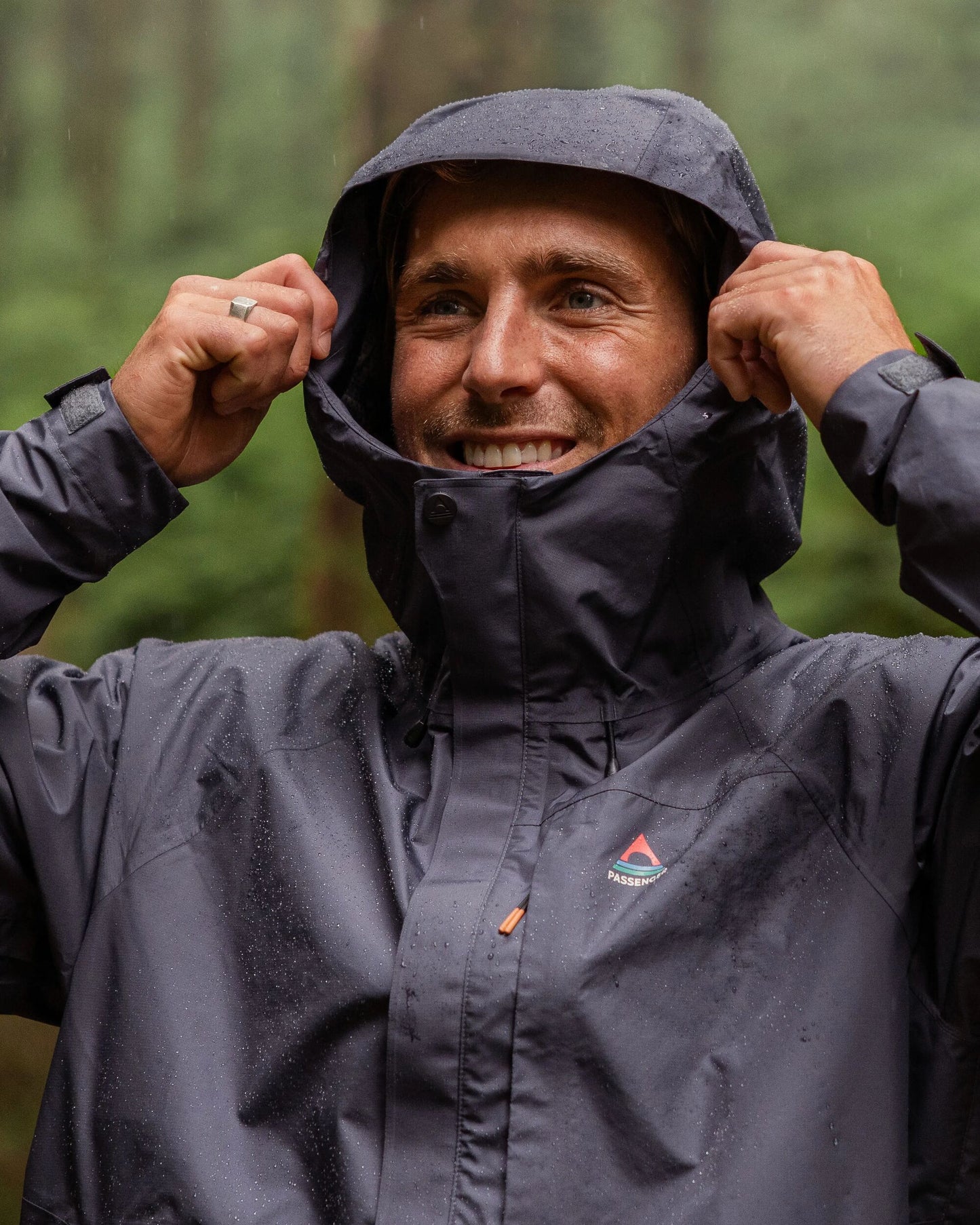 Trailscape Men's Recycled Waterproof Jacket - Charcoal - Lifestyle