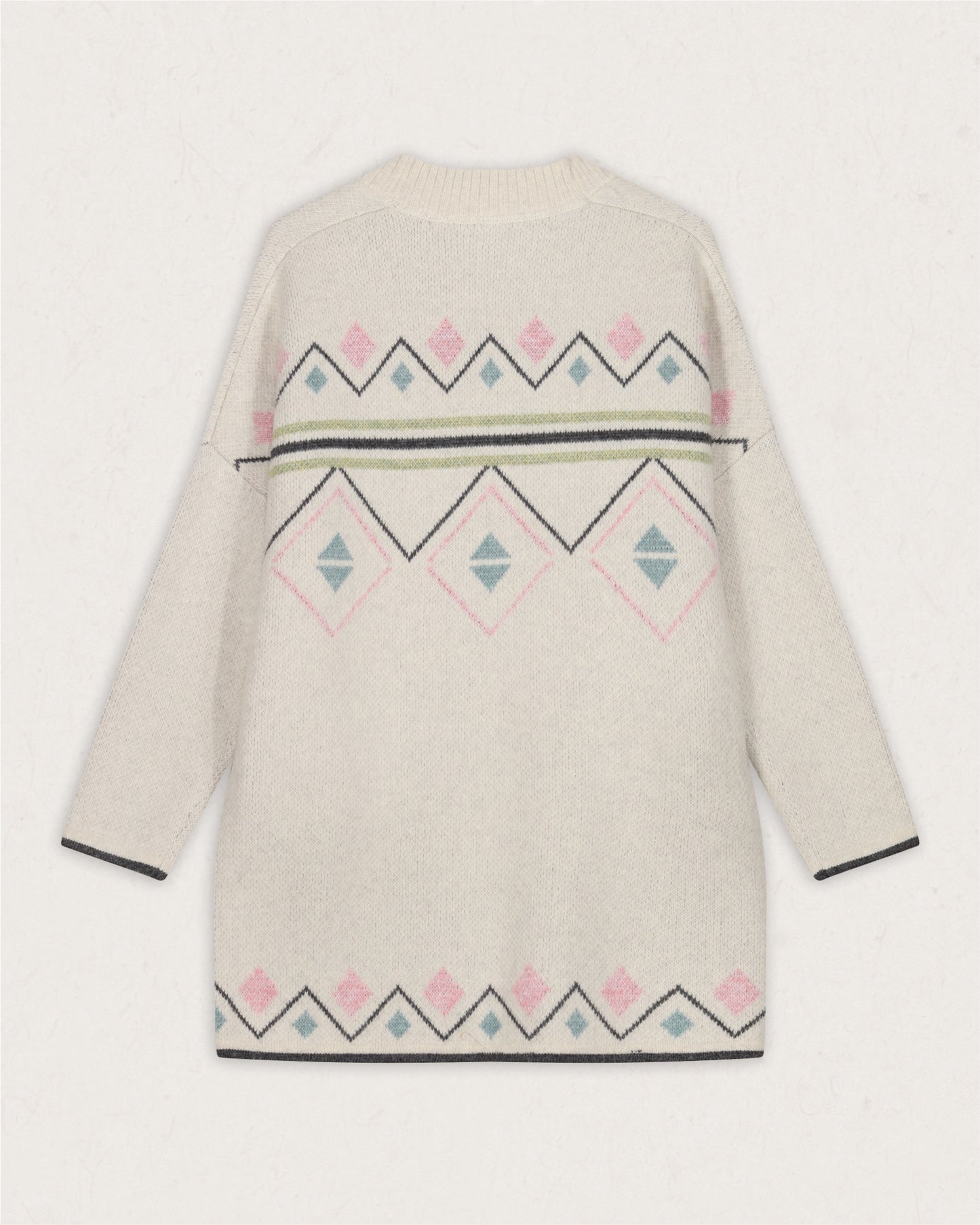 Leif Recycled Yarn Cardigan - Off White