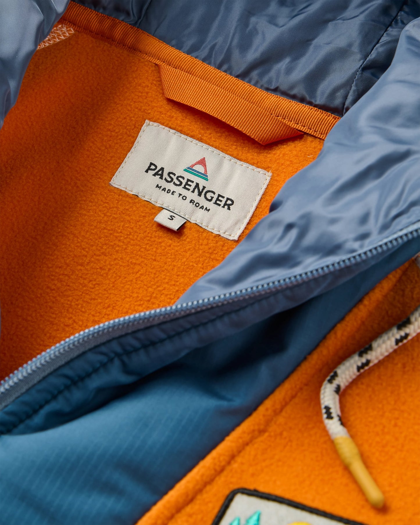 Alexander Recycled Polar Hooded Fleece - Sunrise Orange - Flatlay