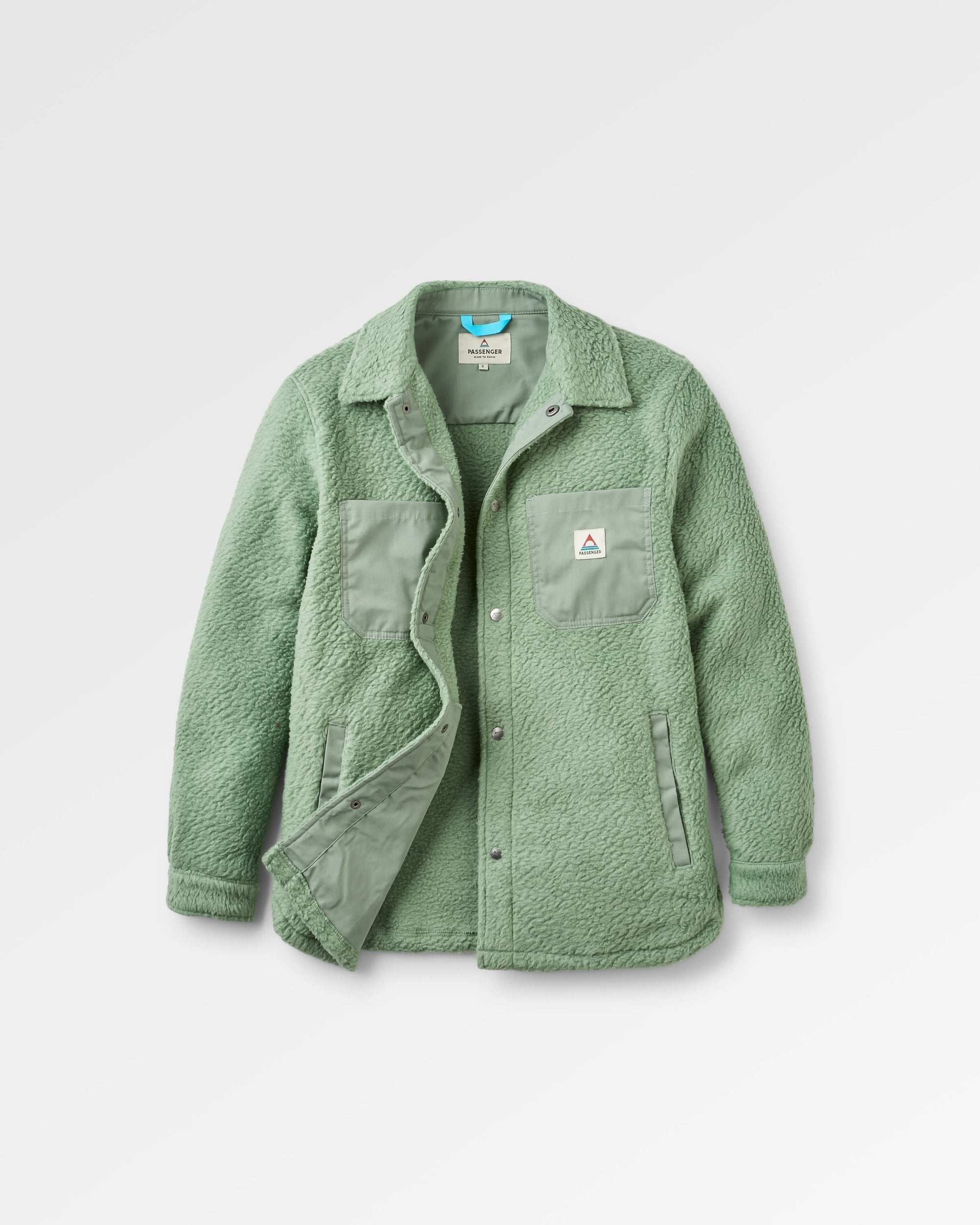 Rappel Sherpa Oversized Shirt - Pistachio - Flatlay
