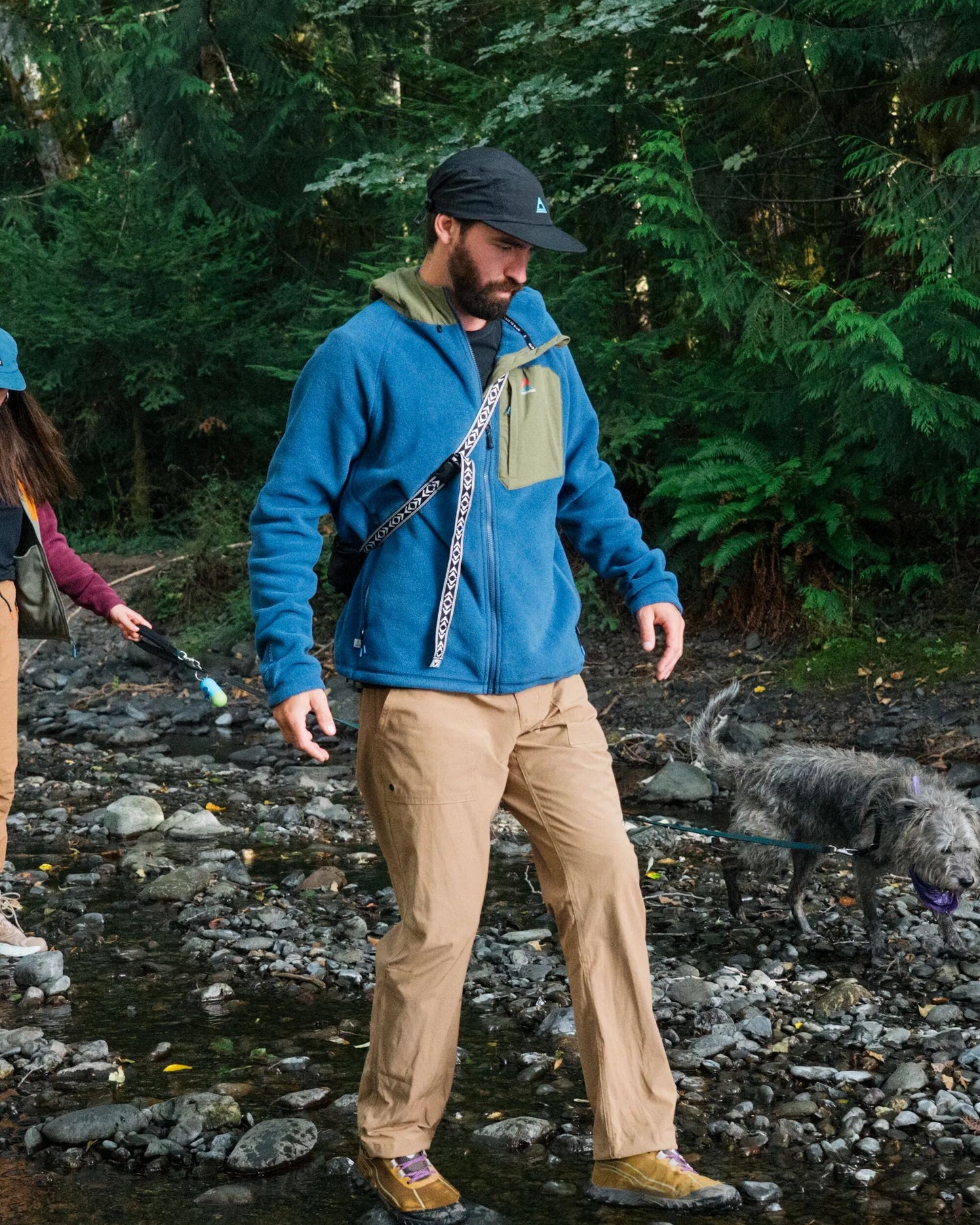 Sierrascape Men's Recycled Polartec® Fleece Hoodie - Dark Denim - Lifestyle