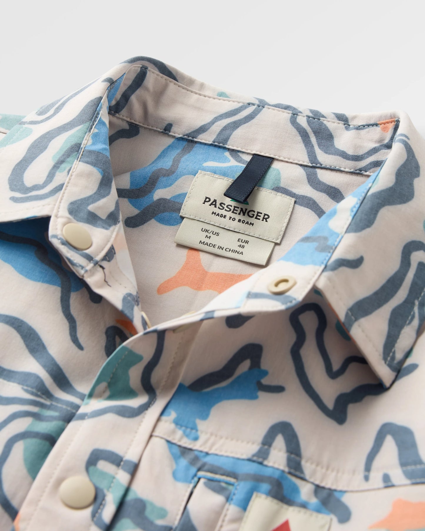 Traveller Short Sleeve Stretch Shirt - Abstract Strata Multi