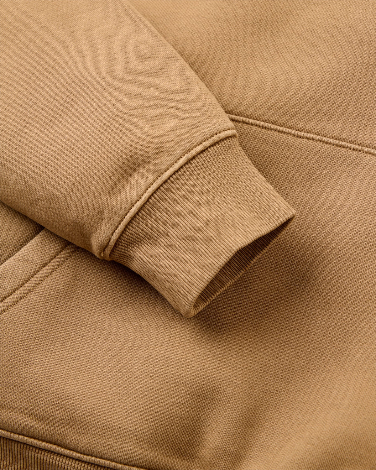 Vita Organic Cotton Relaxed Fit Hoodie - Caramel - Flatlay