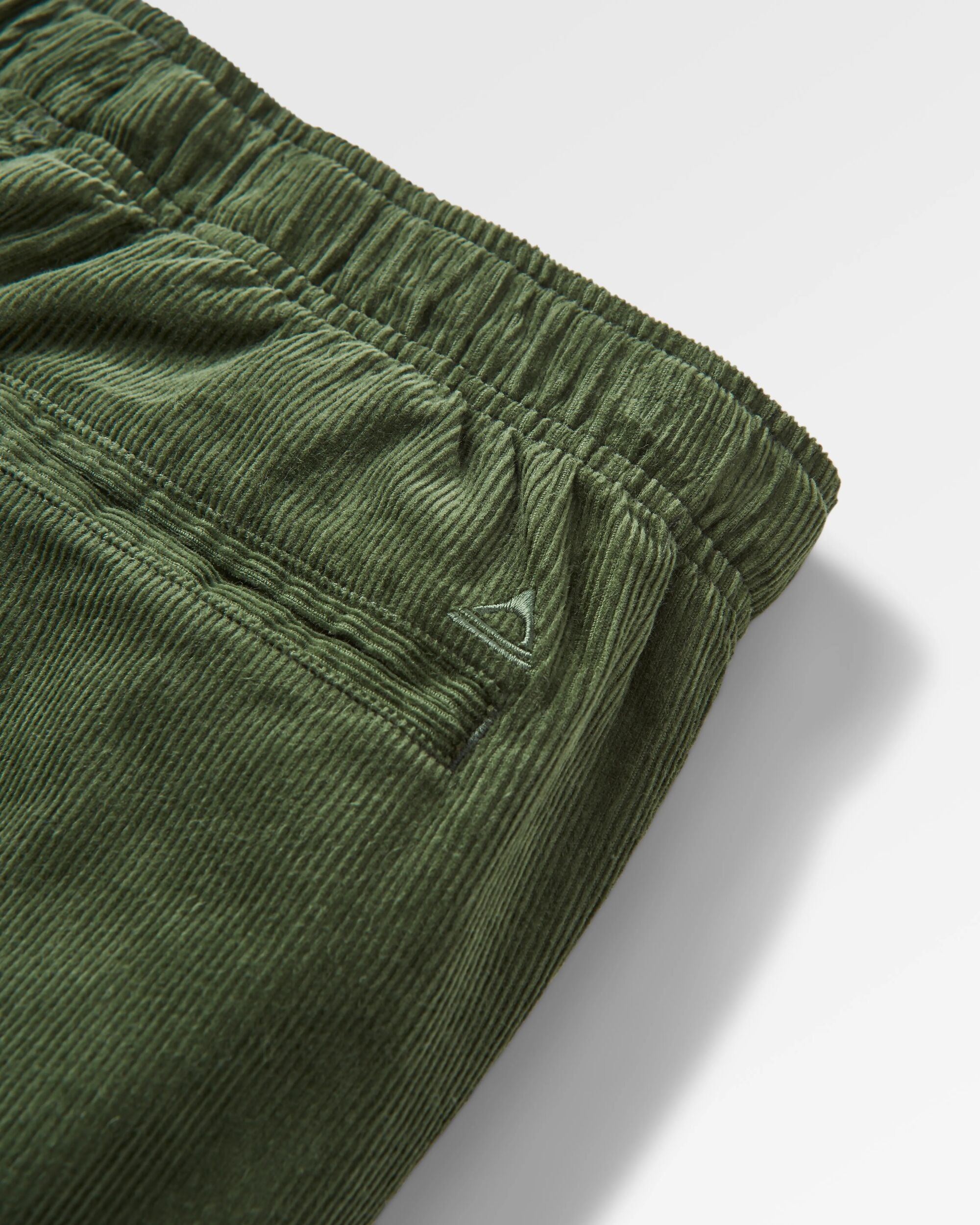 Adventurer Cord Trouser - Fir Tree - Flatlay