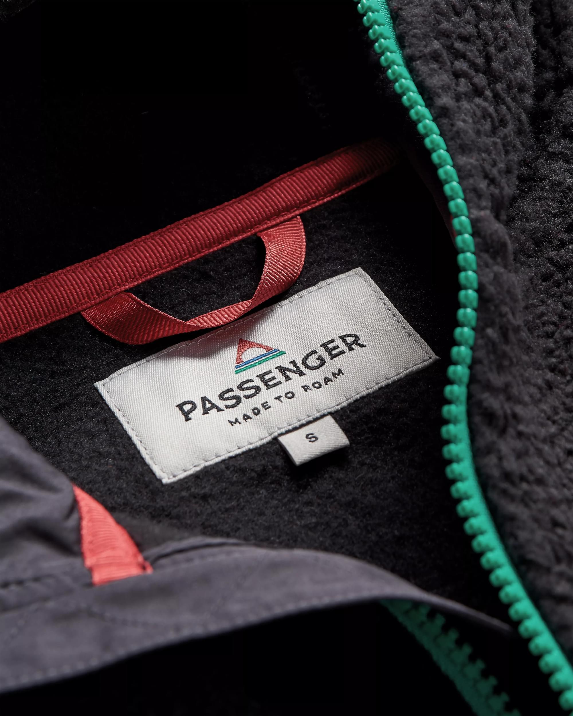 Maine 1/2 Zip Recycled Sherpa Fleece - Black - Flatlay