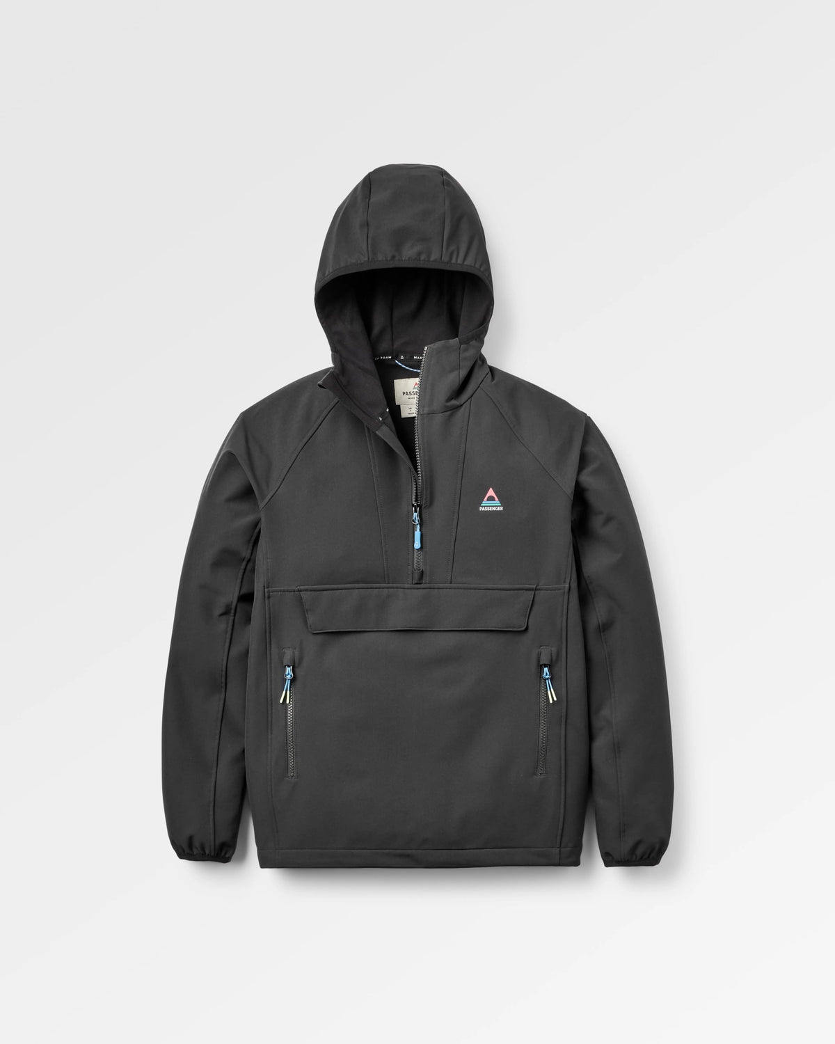 Ocean Recycled Softshell Anorak - Black - Flatlay