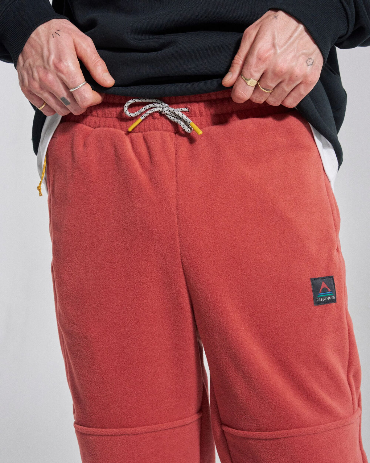Woodland Polartec® Fleece Jogger - Redwood - Studio Model