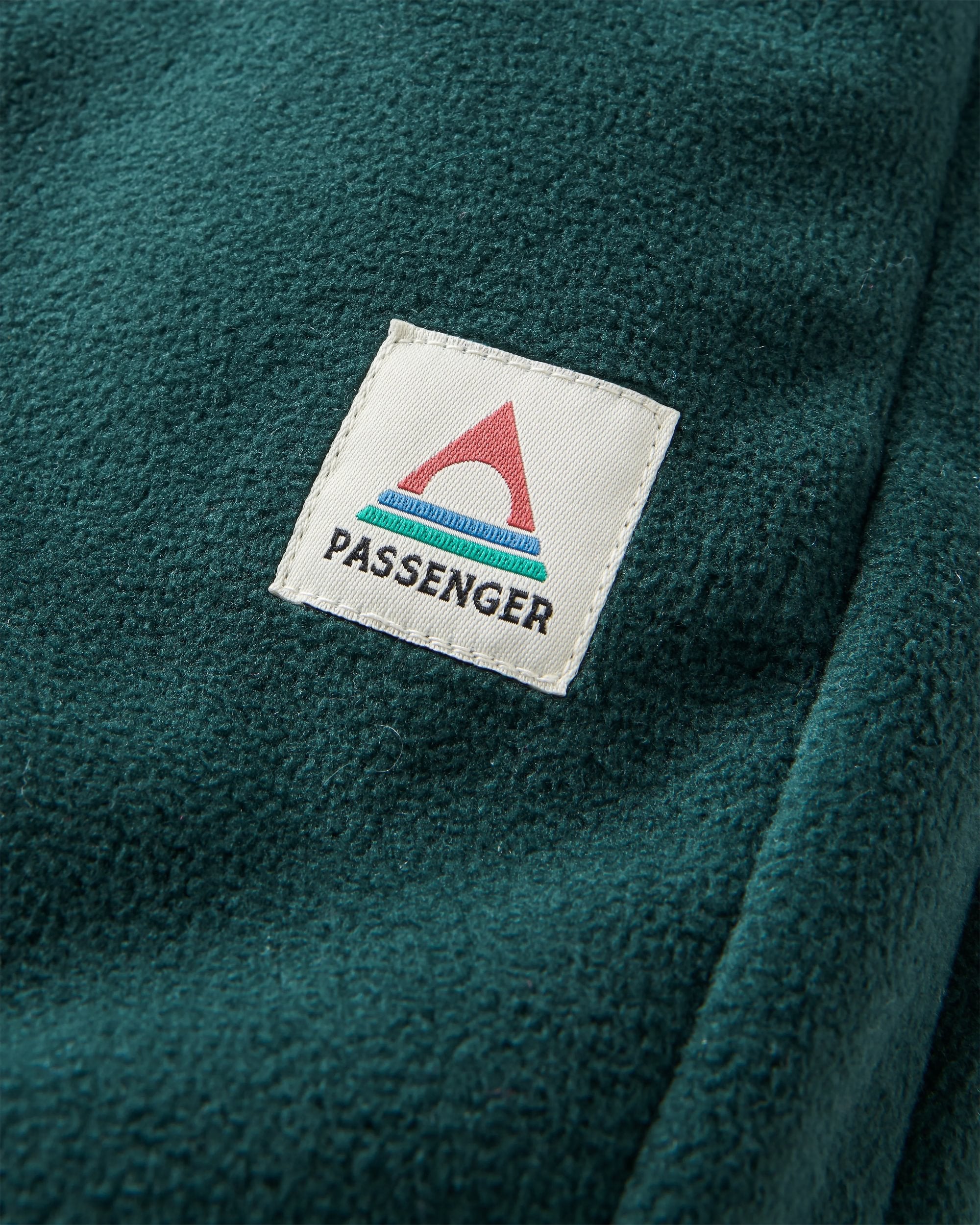 Set Off Recycled Polar Fleece Jogger - Dark Fern - Flatlay