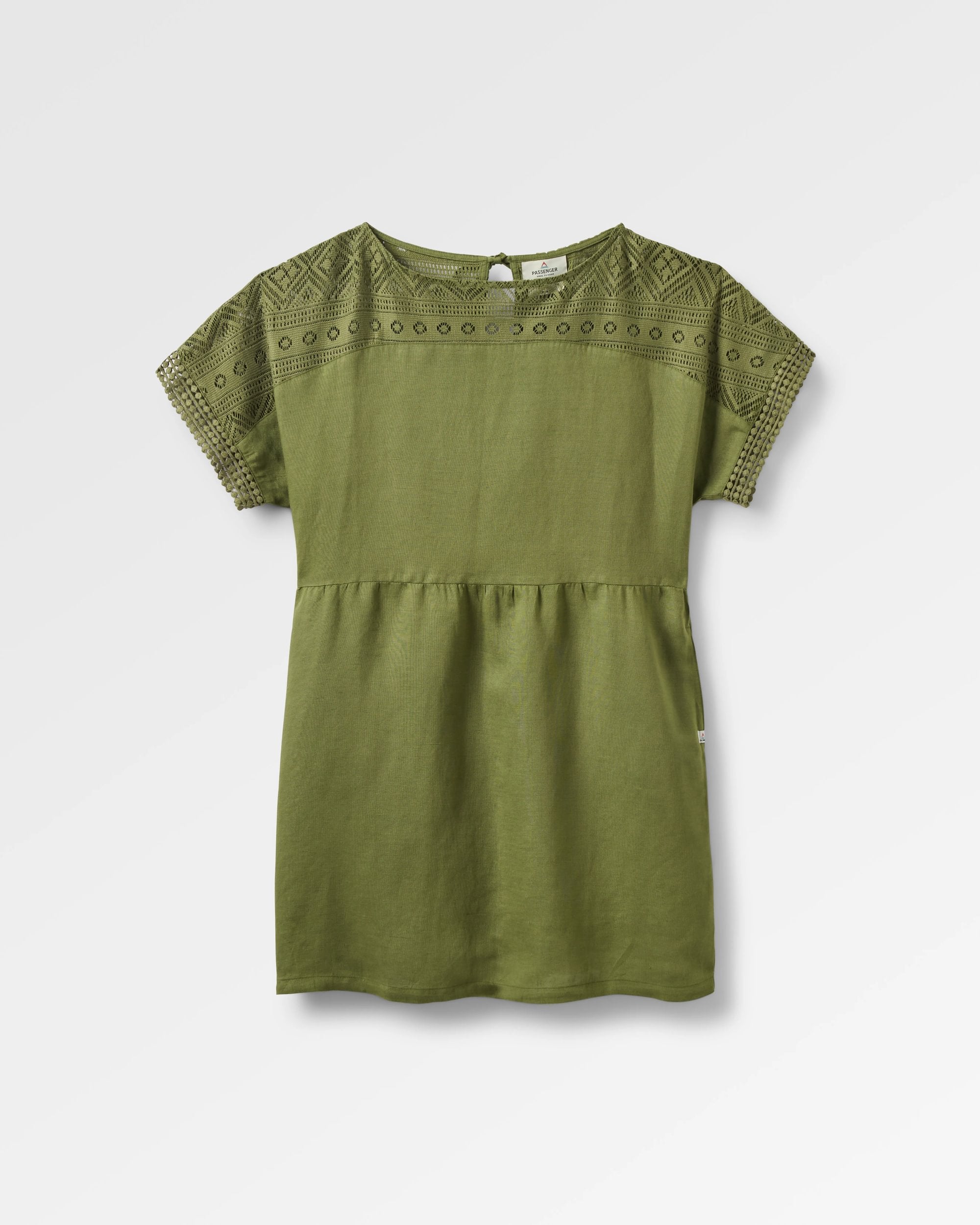 Sono Linen Beach Dress Khaki Passenger Sono Linen Beach Dress Khaki Passenger