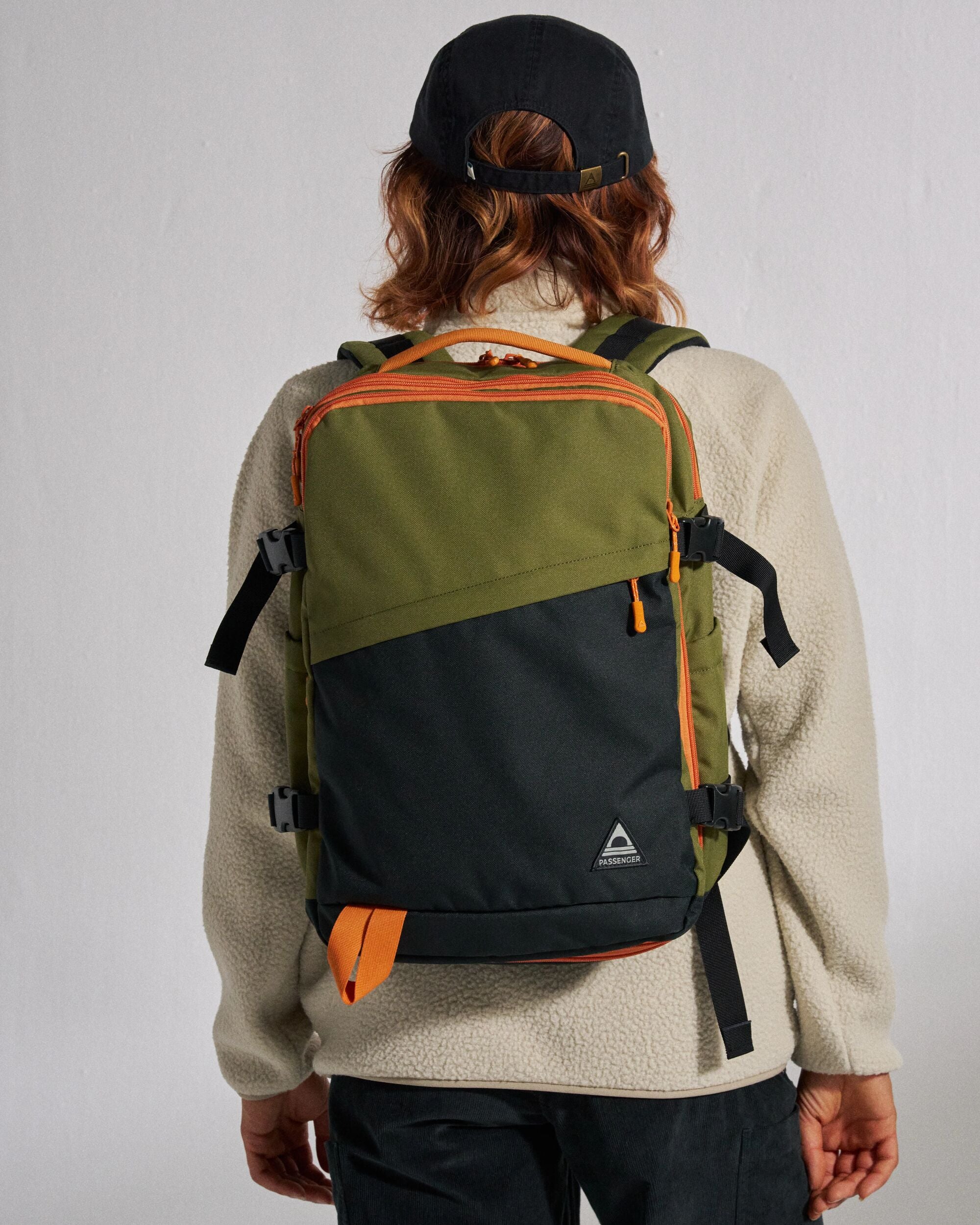 Boondocker Expandable Travel Pack - Black/Khaki - Studio Model - Female