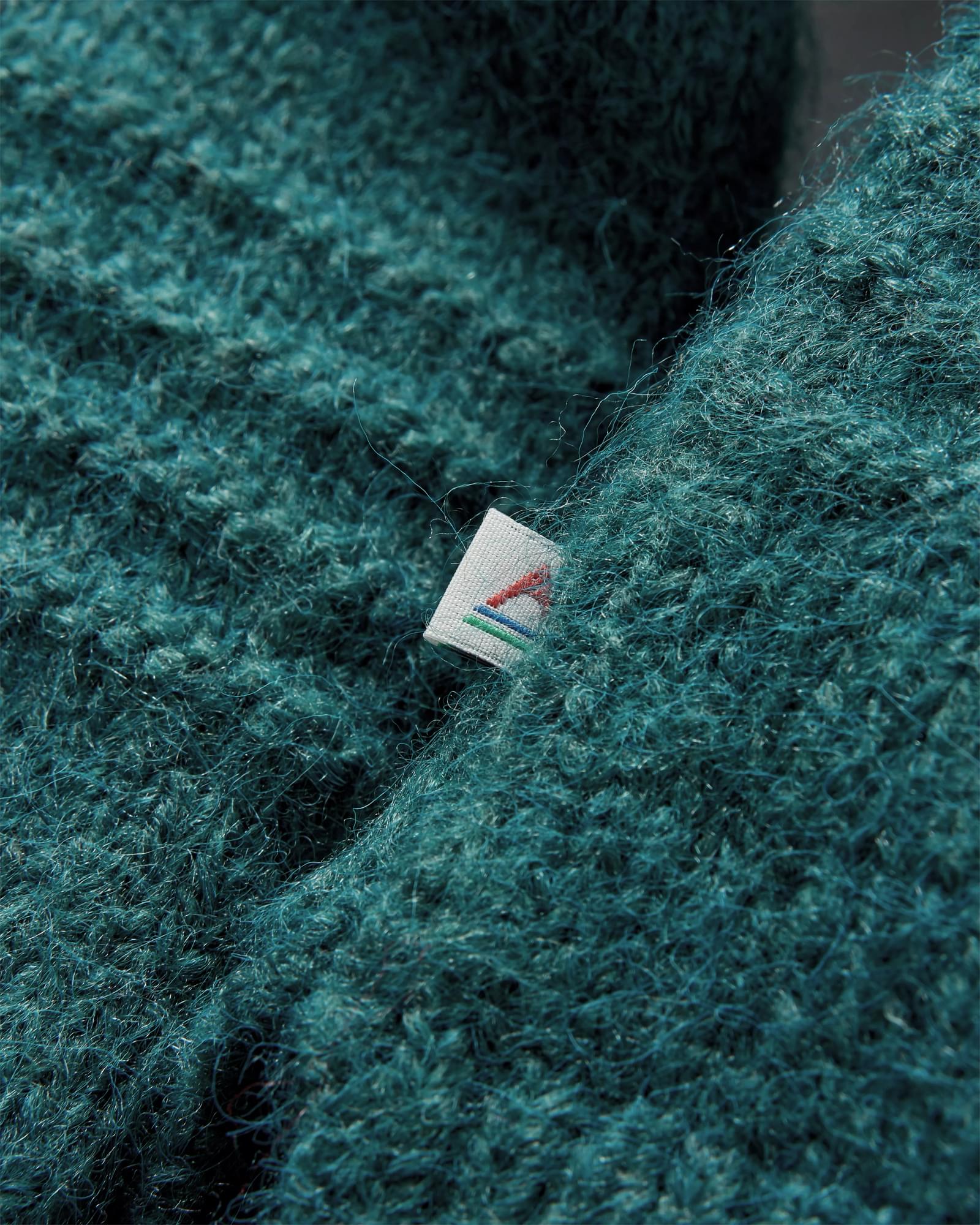 Snug Recycled Polo Neck Knitted Jumper - Mediterranean - Flatlay
