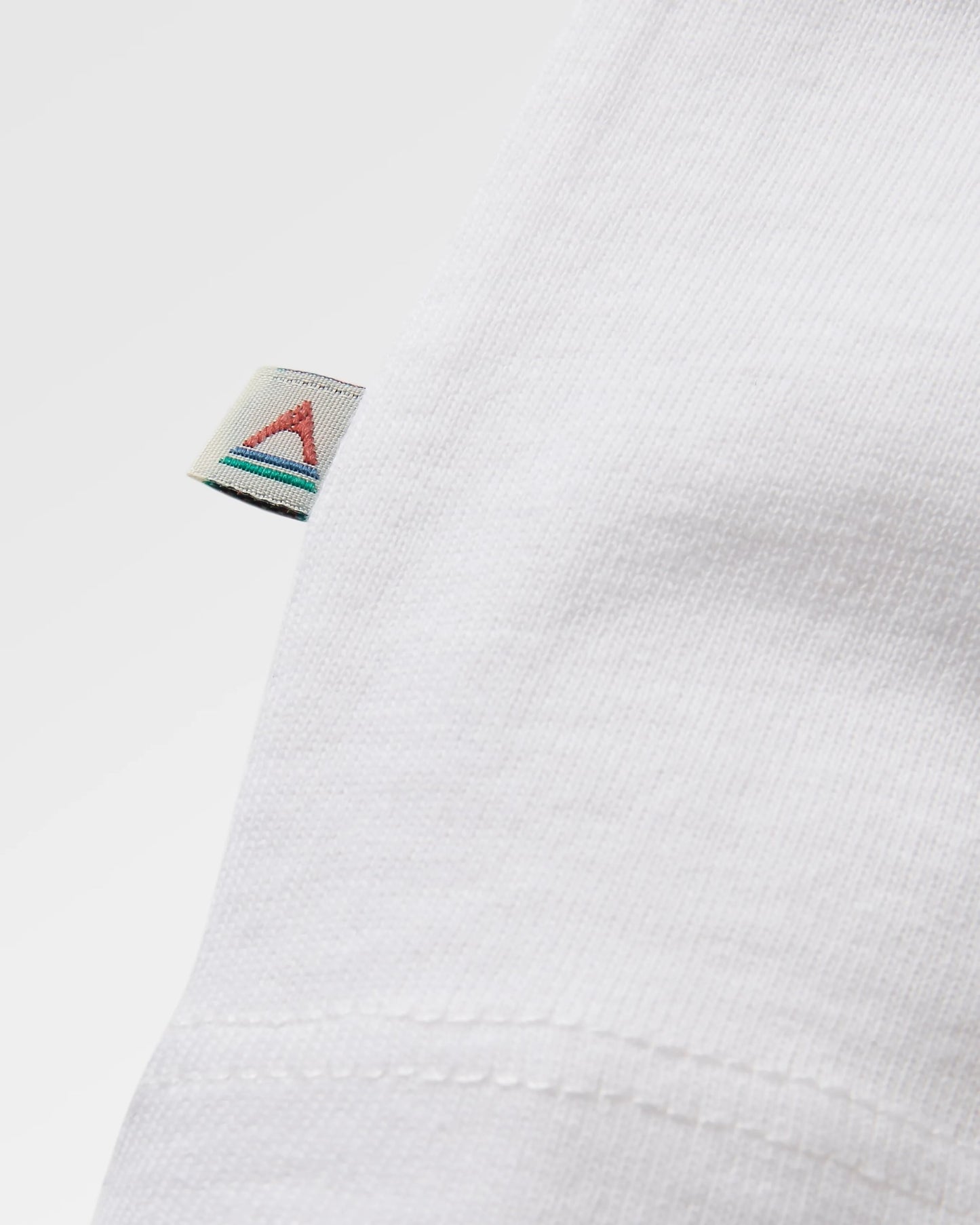 Roam Recycled Cotton T-Shirt - White - Flatlay