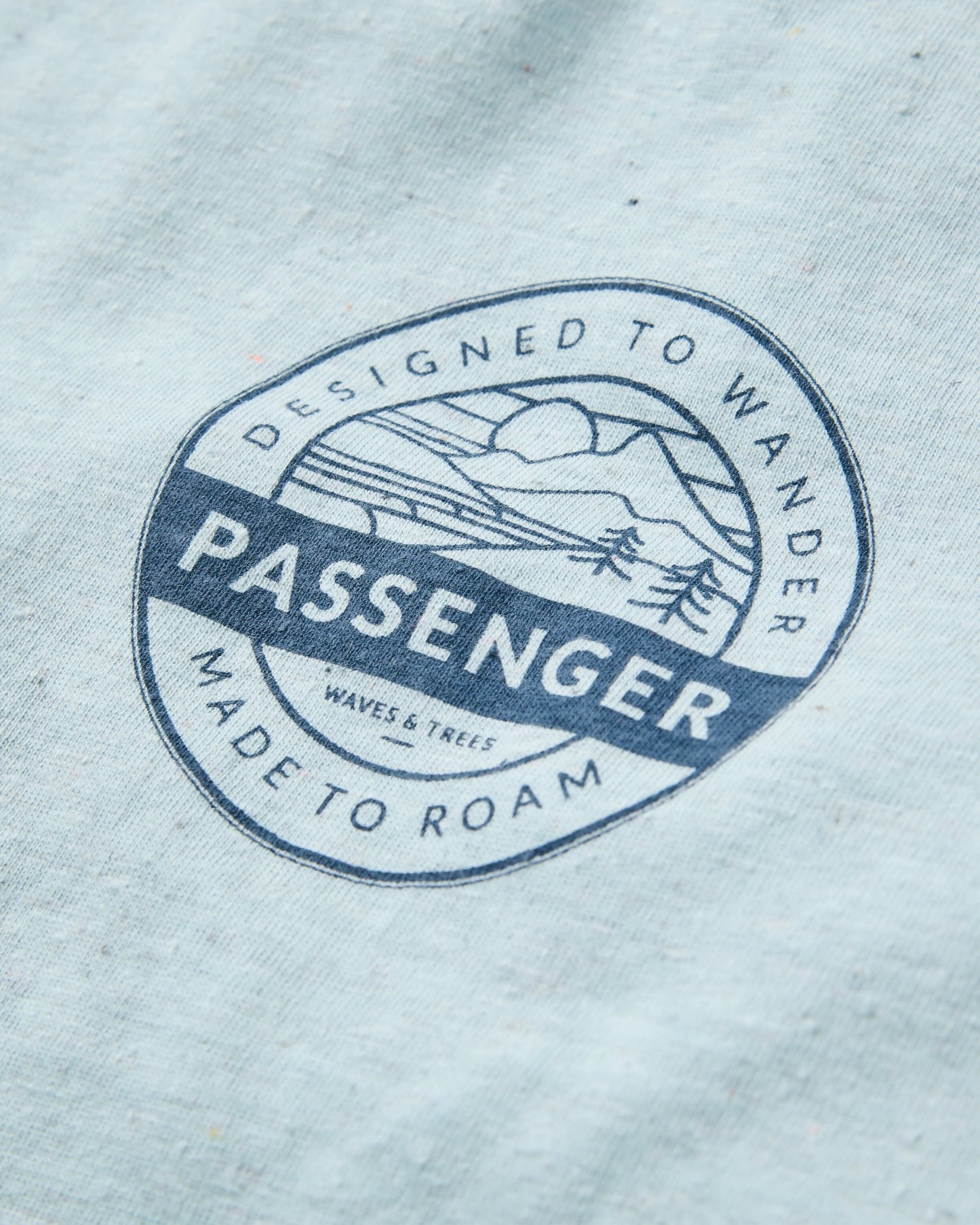 Odyssey Recycled Cotton Raglan T-Shirt - Ice Blue - Flatlay