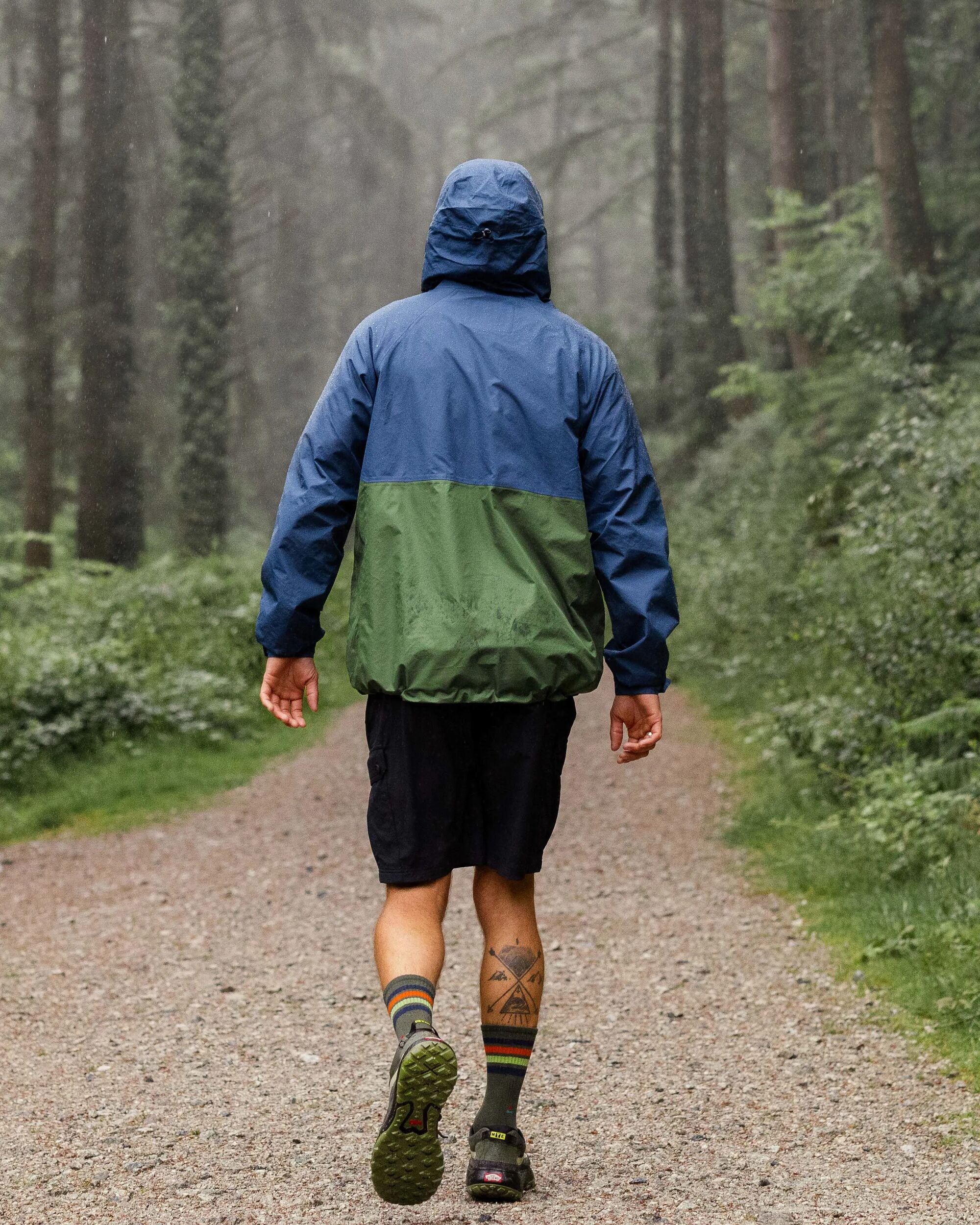 Trailscape Men's Waterproof Jacket - Dark Denim/Wild Green - Lifestyle