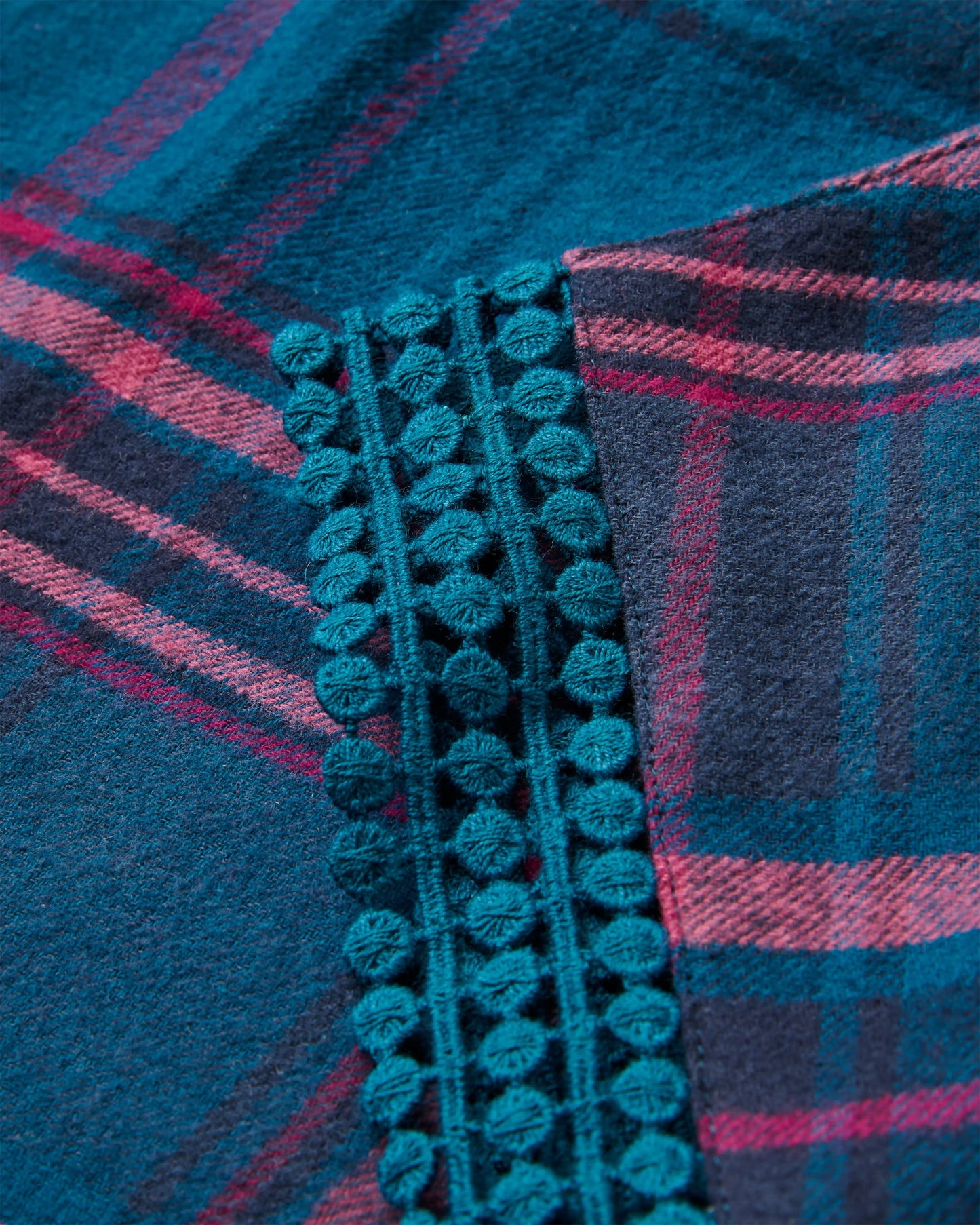 Flurry Woven Top - Tidal Blue/Wild Berry Check - Flatlay