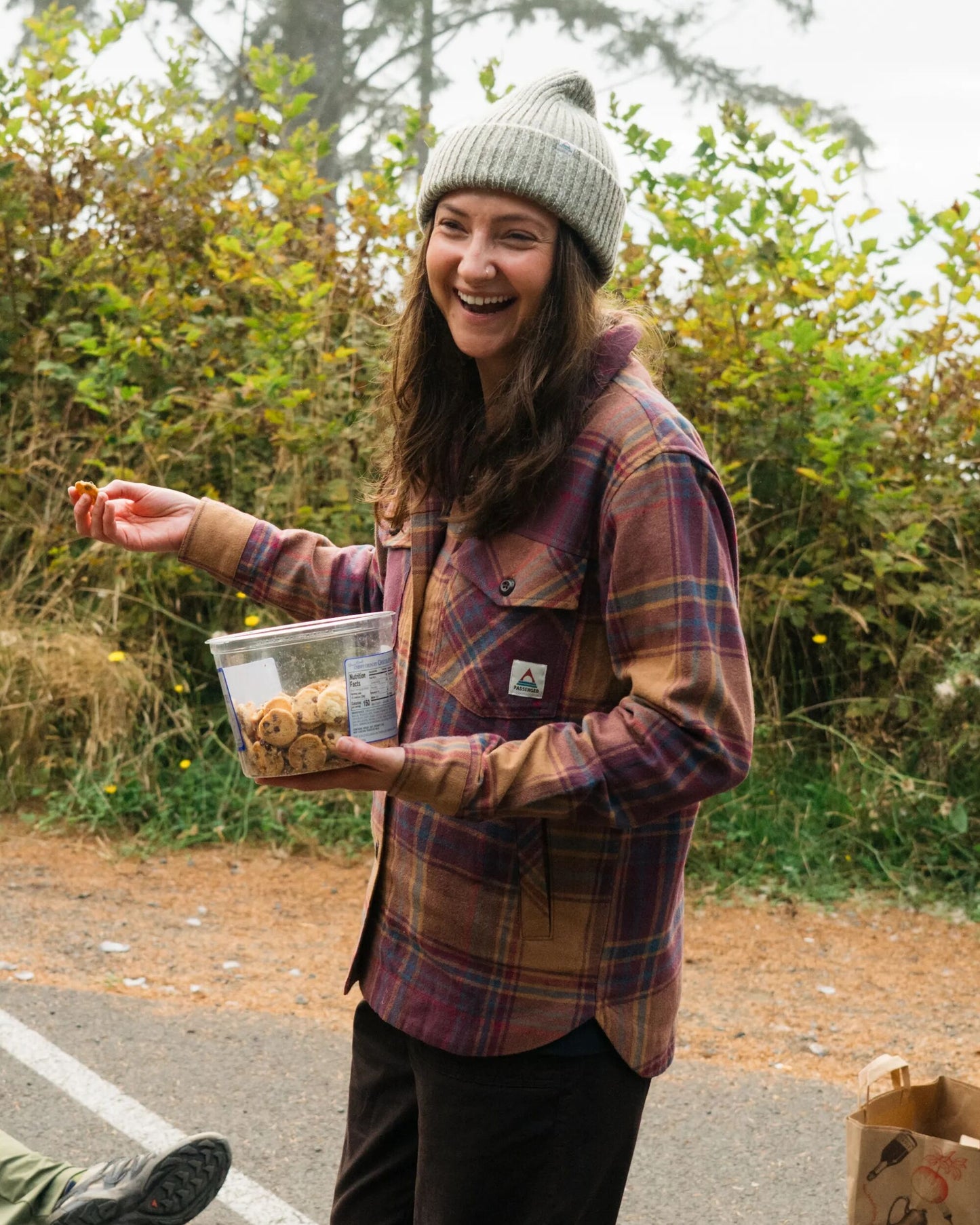 Stella Organic Cotton LS Shirt - Toffee Check - Lifestyle