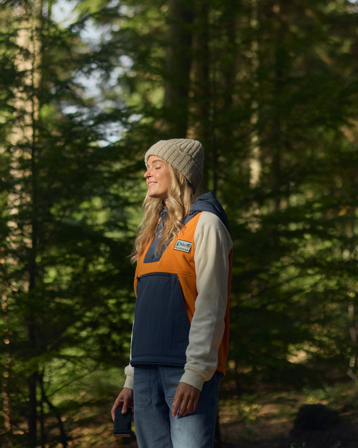 Alexander Hooded Polar Fleece - Sunrise Orange - Lifestyle
