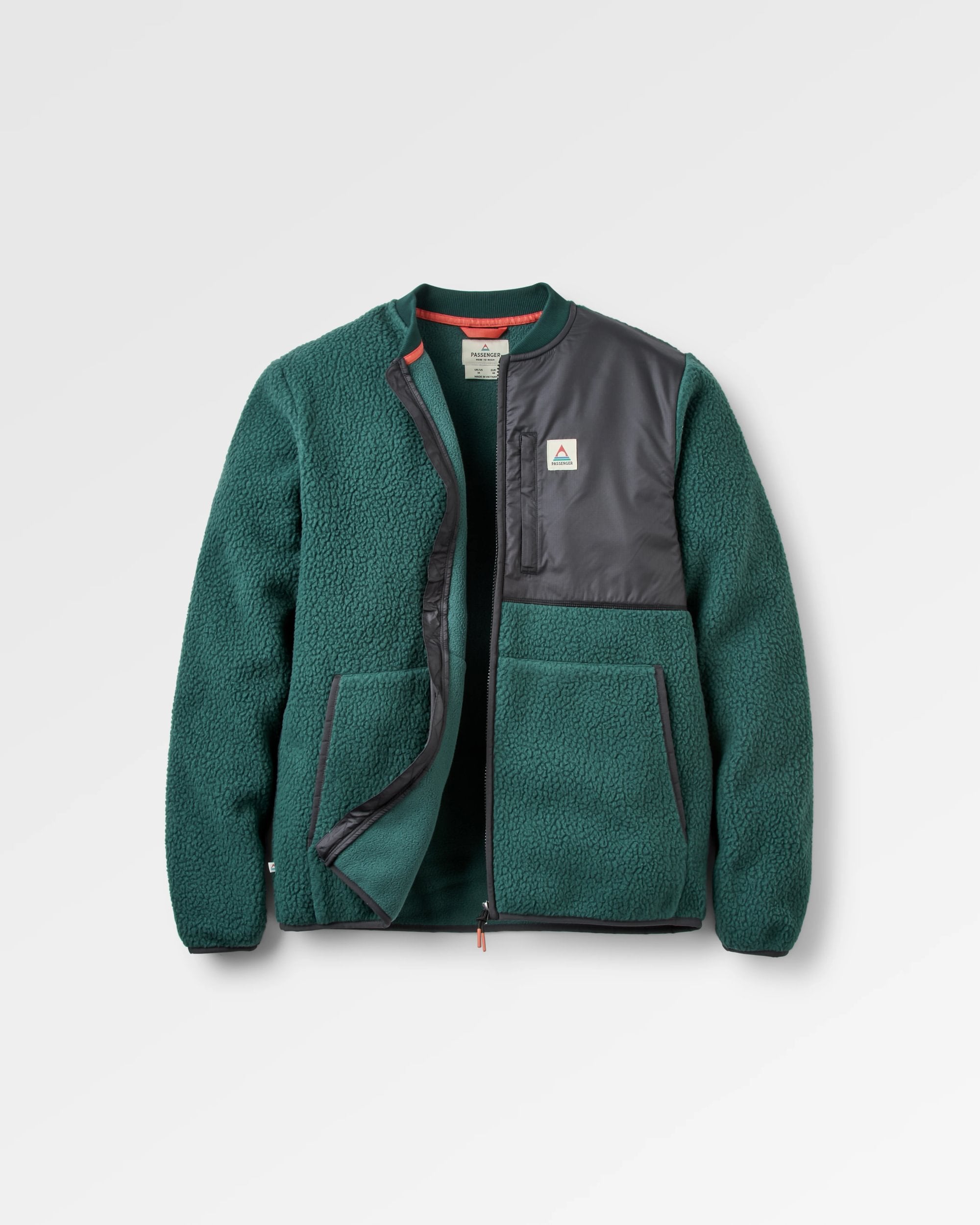 Reconnect Recycled Sherpa Fleece - Dark Fern - Flatlay