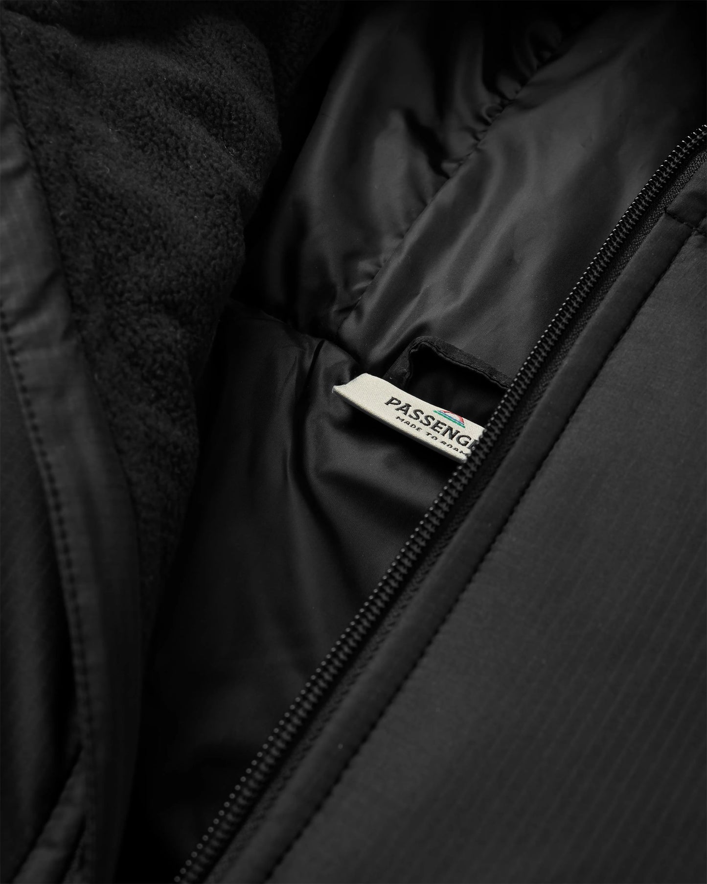 Oceanic Recycled Insulated 1/2 Zip Jacket - Black/Retro Orange - Flatlay