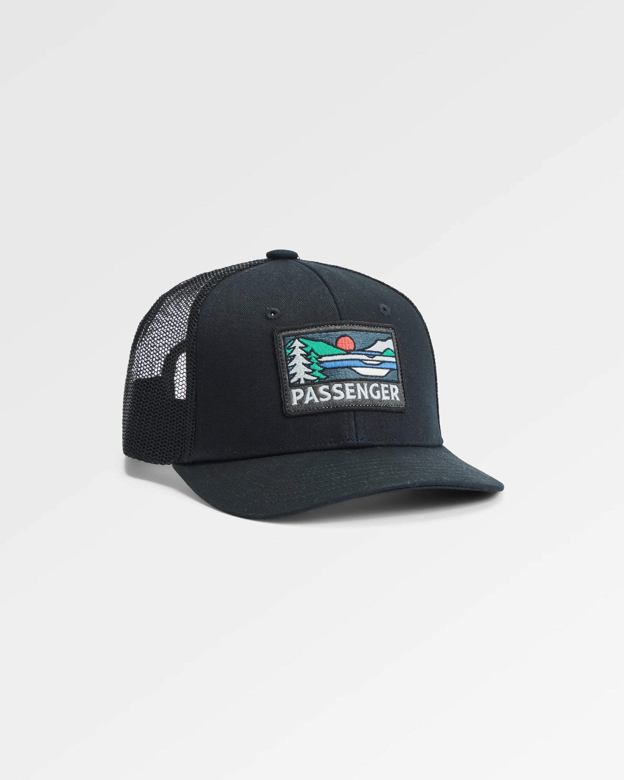 Roamer Mesh Trucker Cap - Black - Flatlay