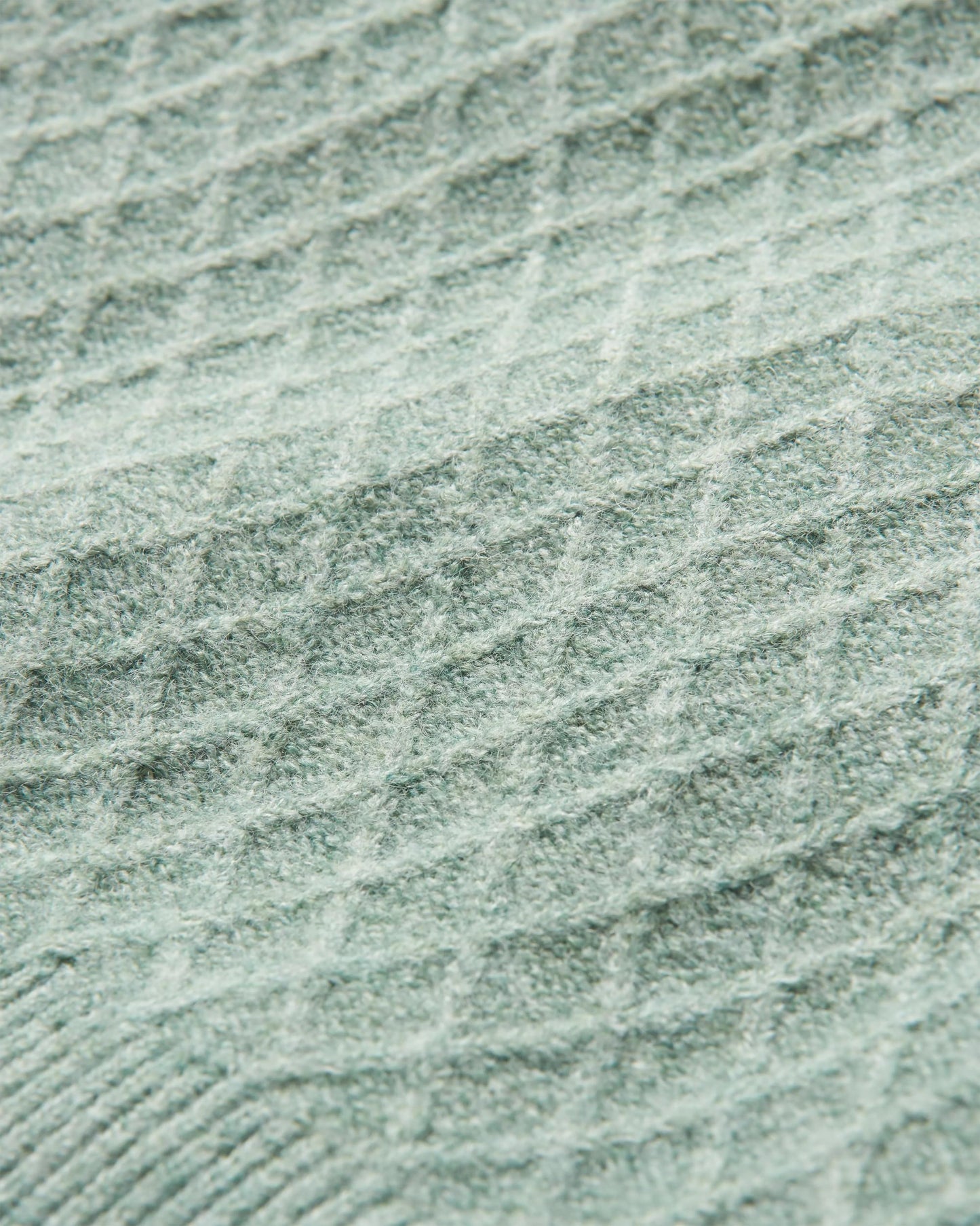 Hinterland Recycled Knitted Jumper - Pistachio - Flatlay