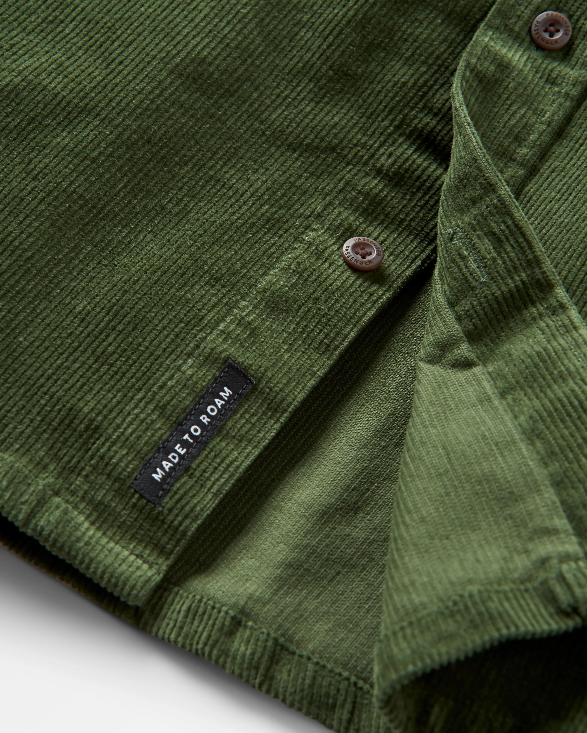 Backcountry Cord Shirt - Fir Tree - Flatlay