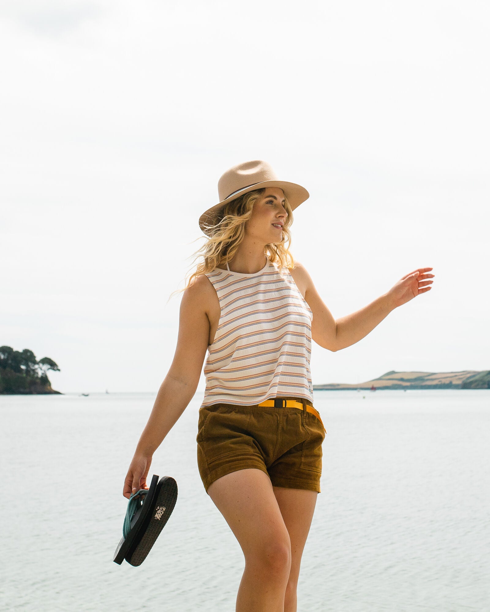 Retro Vibes Organic Cotton Vest - Retro Stripe - Lifestyle