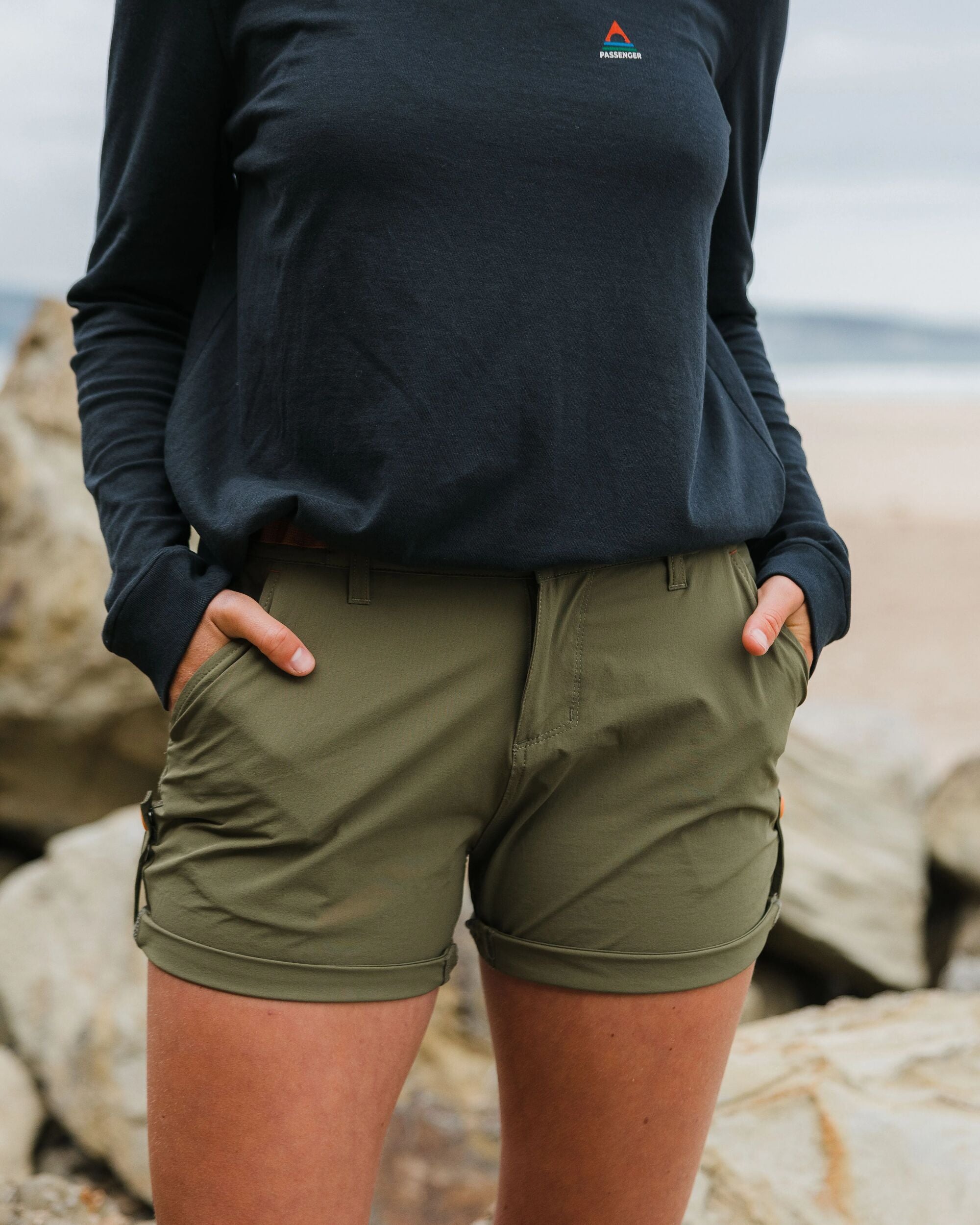 365 Trail Roll-Up Short - Khaki - Lifestyle