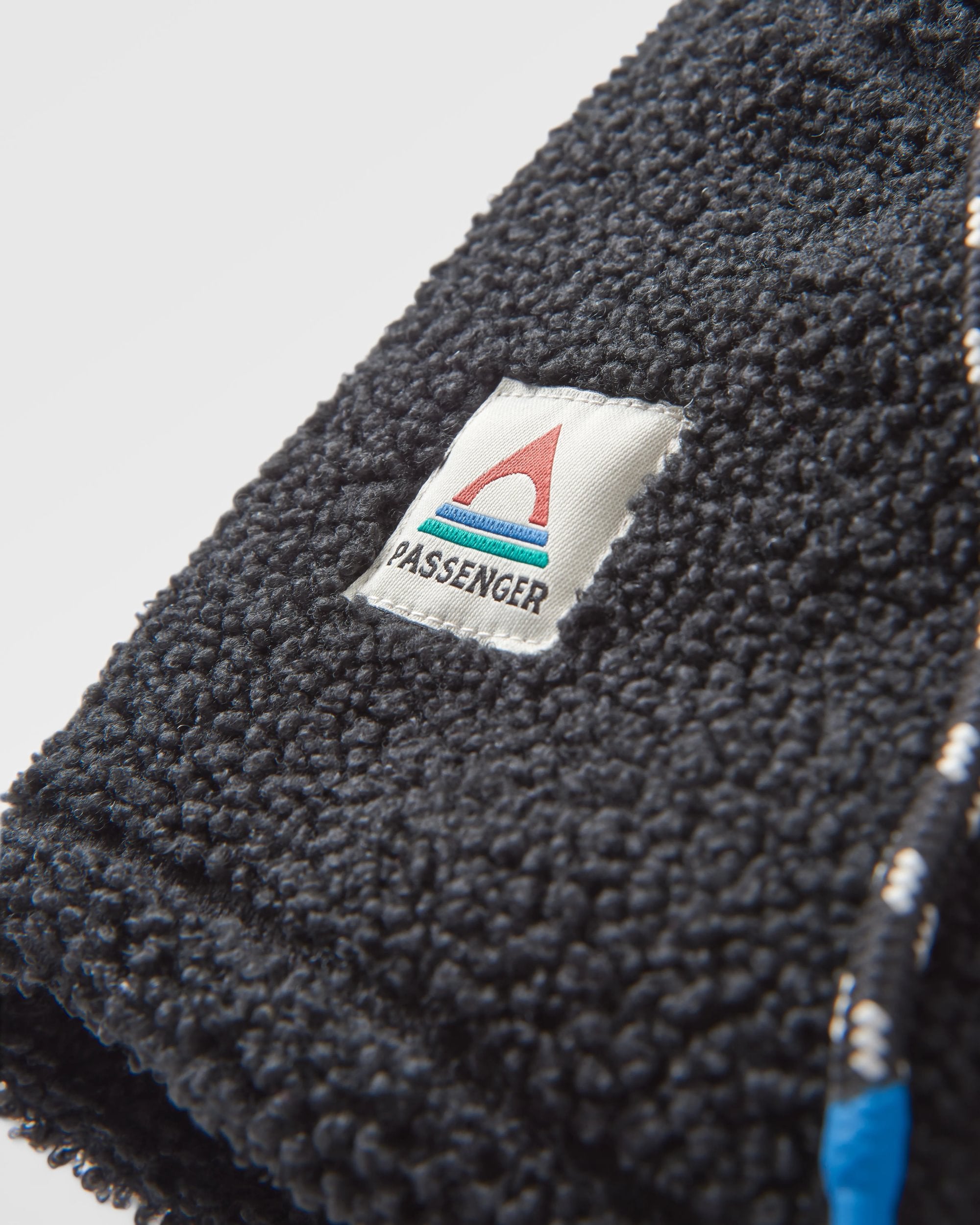 Snowdrift Recycled Fleece Hood - Black - Flatlay