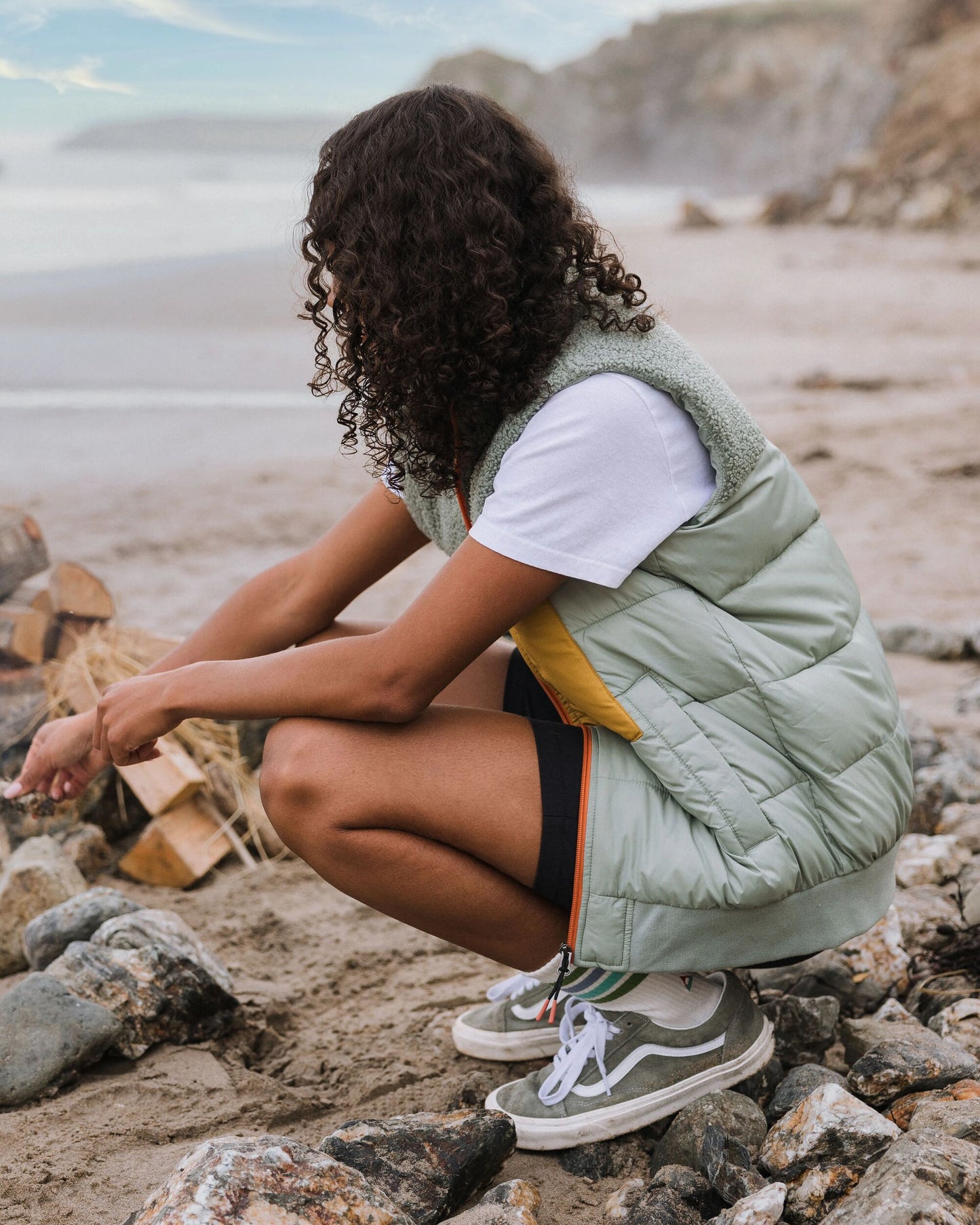 Inspire Recycled Insulated Vest - Pistachio - Lifestyle