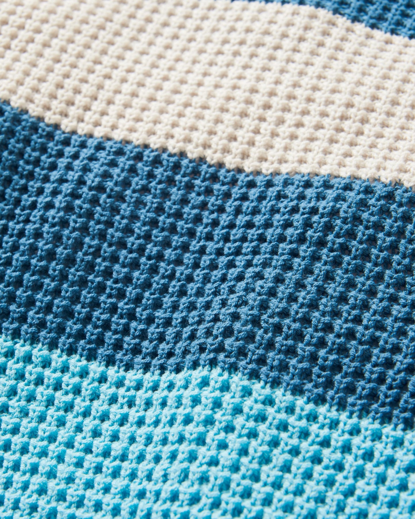 Reflection Stripey Jumper - Stormy Blue/Retro Blue - Flatlay